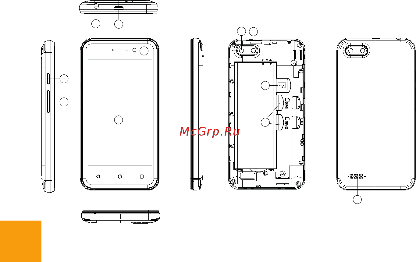 Digma HIT Q401 3G 8Gb Black (HT4039PG) [9/28] Схема устройства