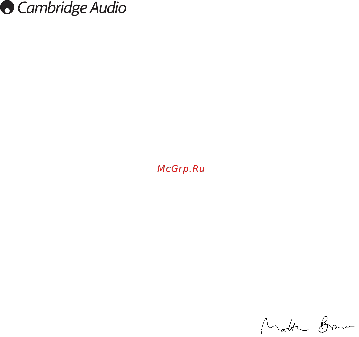 Cambridge Audio TT50 B [2/12] Введение содержание
