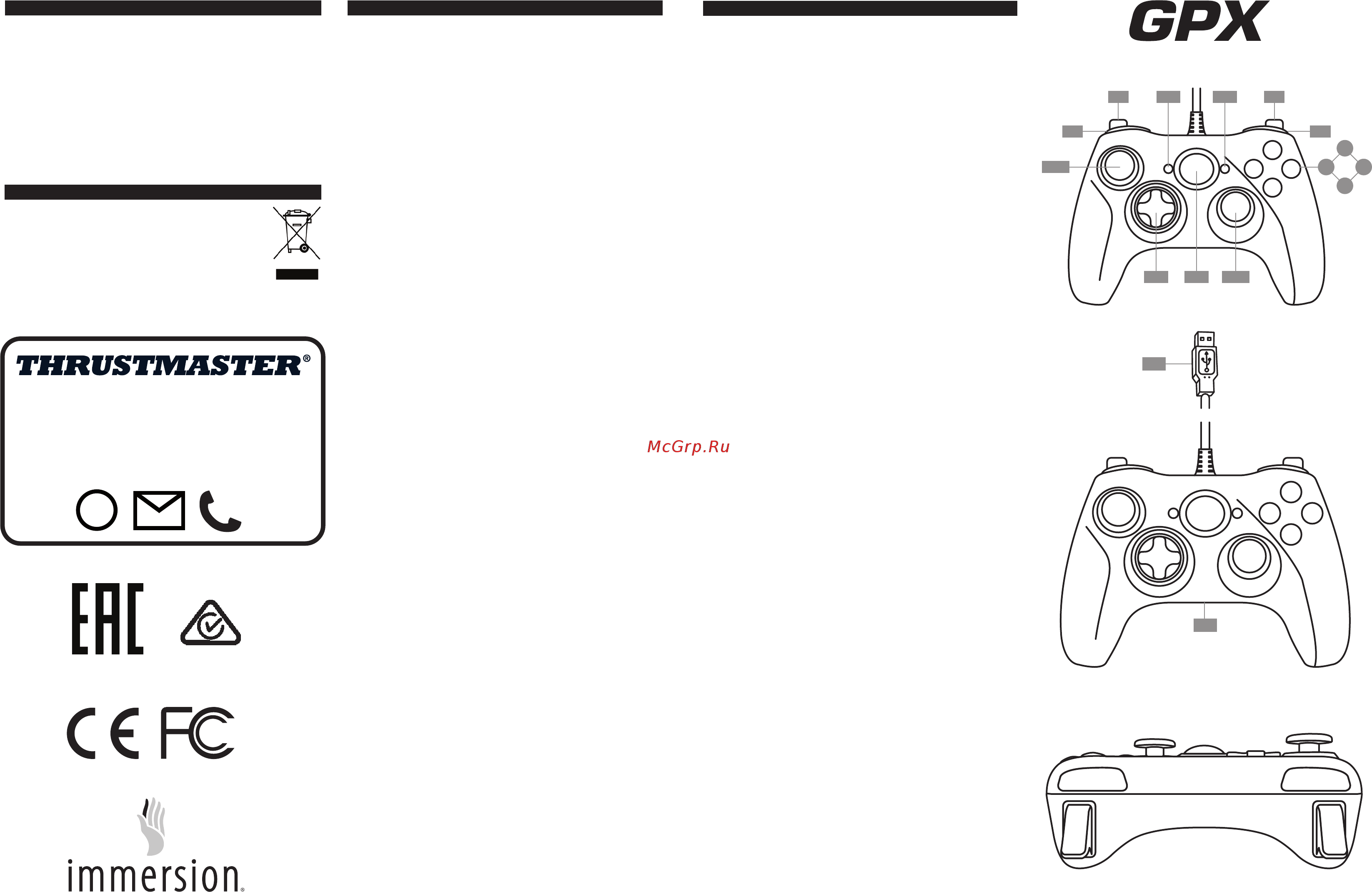 Thrustmaster GPX Black (4460091) [3/3] Gpx_user_manual_a4_ar