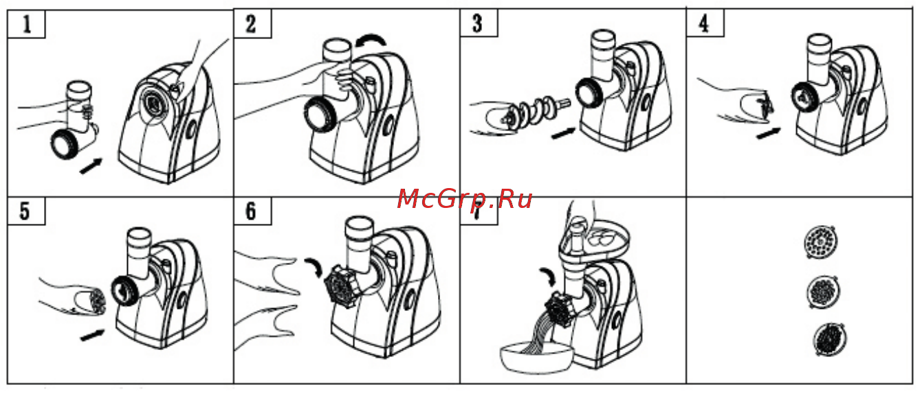 STARWIND SMG5485 [5/8] Использование мясорубки