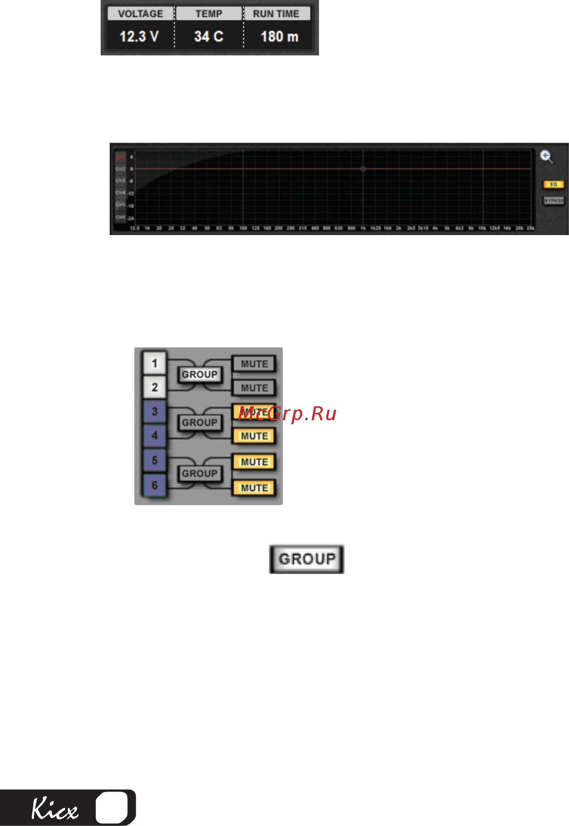Kicx SC 600.1 [20/27] Область отображения состояния усилителя