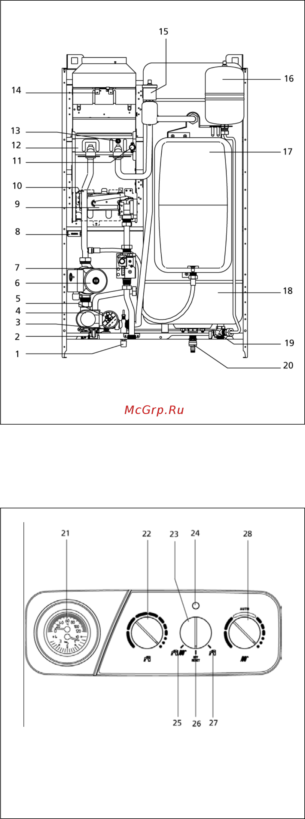 Beretta BOILER 28 BAI [5/25] Компоненты котла