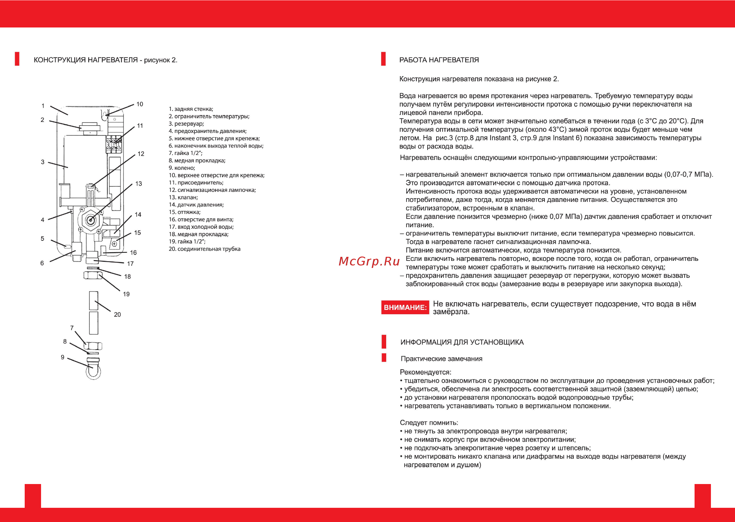 Biawar INSTANT 6 [3/6] Информация для установщика