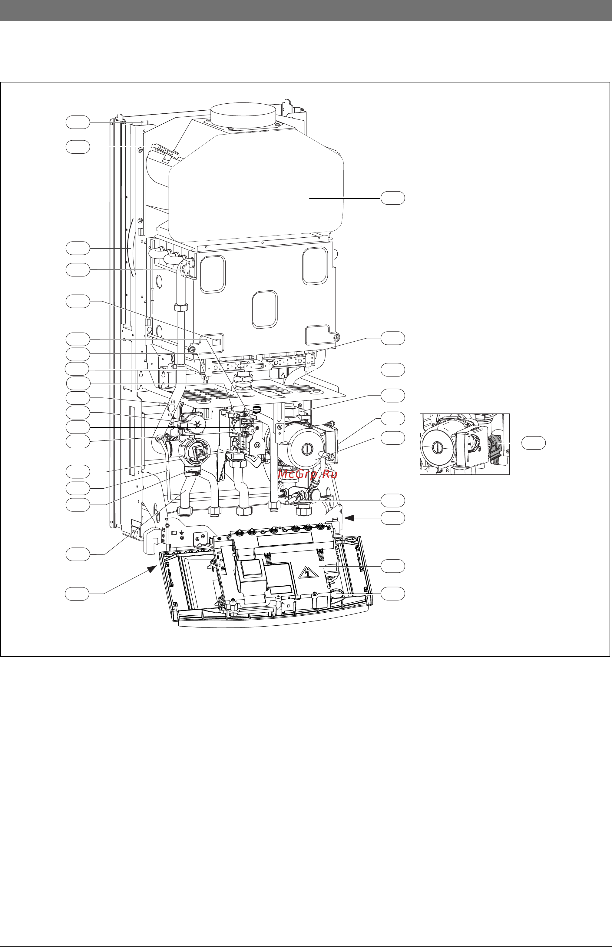 Bosch Gaz 7000 W ZWC 24-3 MFK [10/59] Конструкция прибора 25с