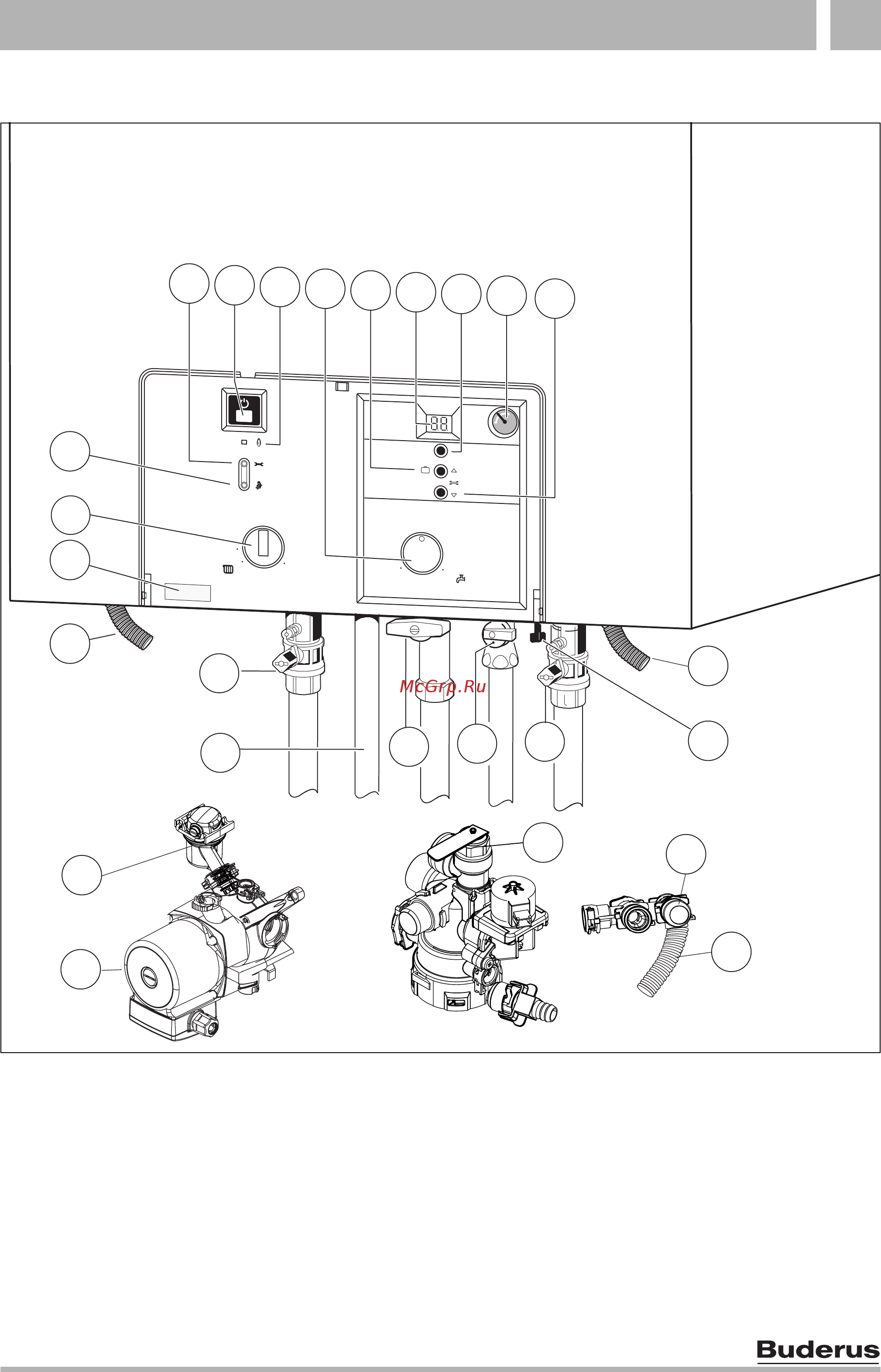 Buderus Logamax U054-24T [5/16] Расположение органов управления 2