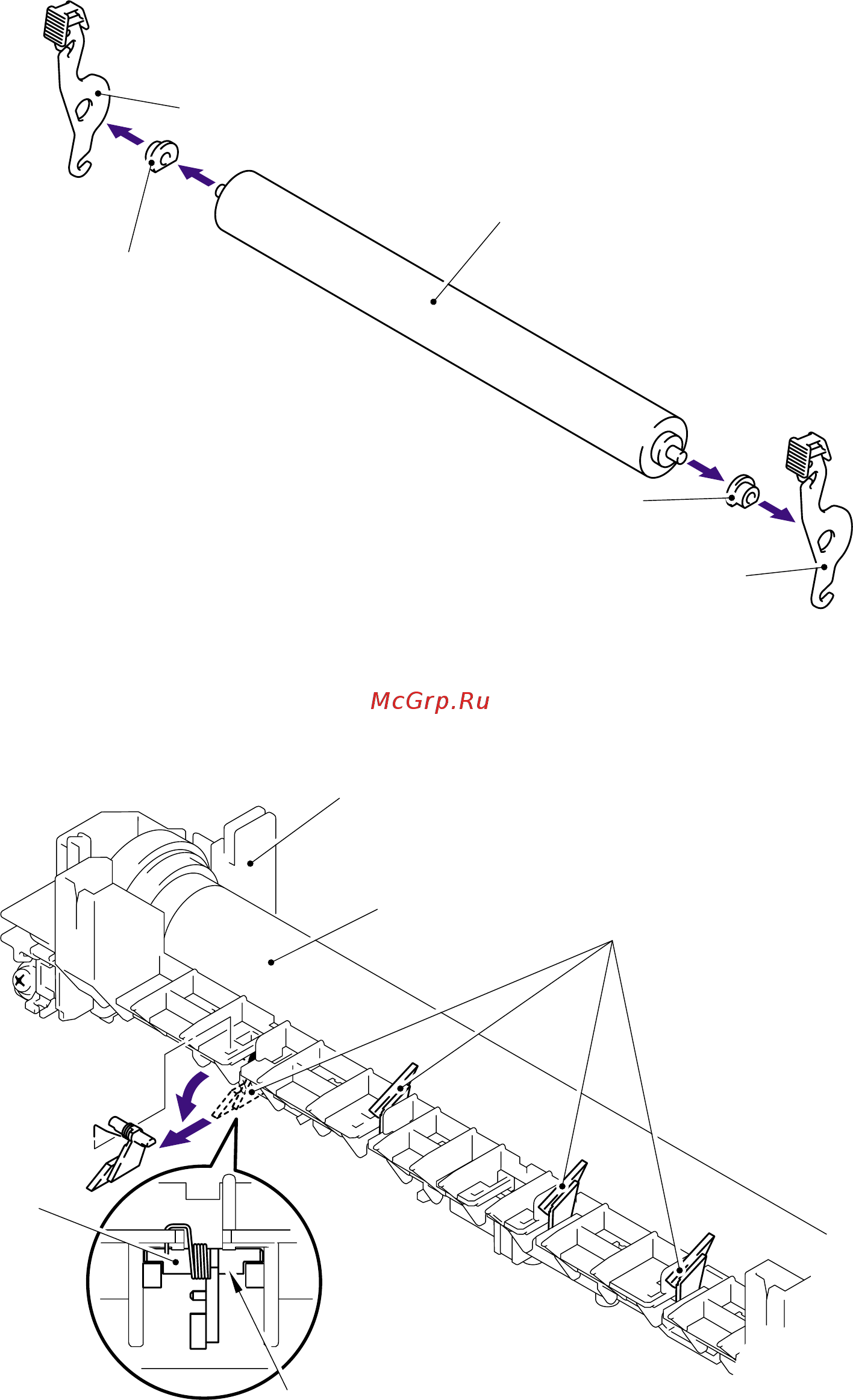 Brother MFC-7420R [114/327] 5 remove the two pr arm assy and two pr bush from the pressure roller