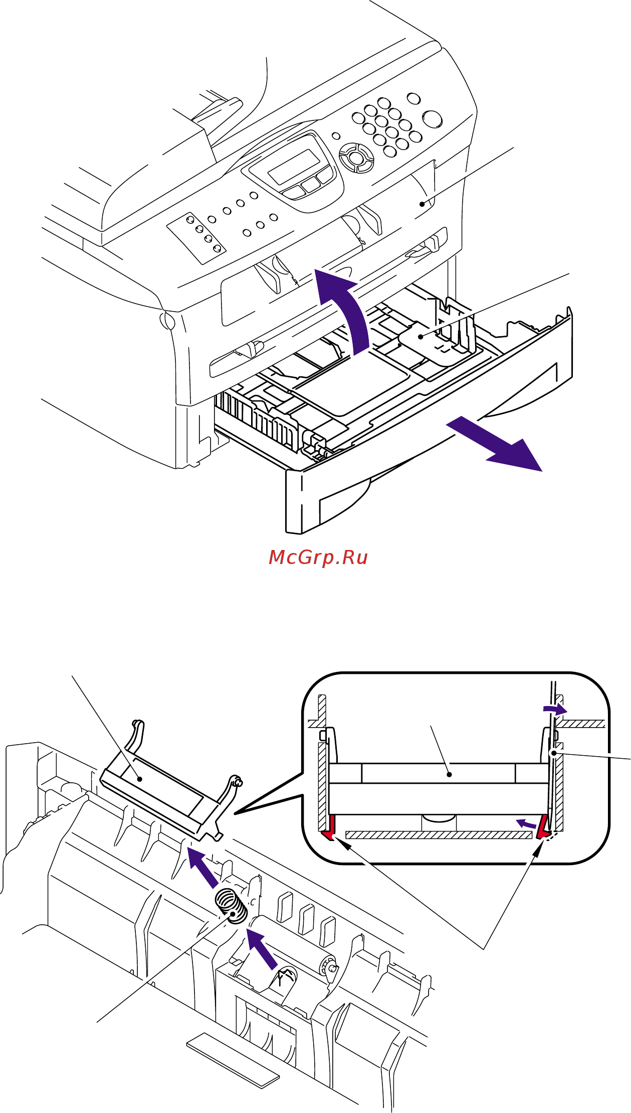 Brother MFC-7420R [77/327] 1 close the front cover and pull out the paper tray
