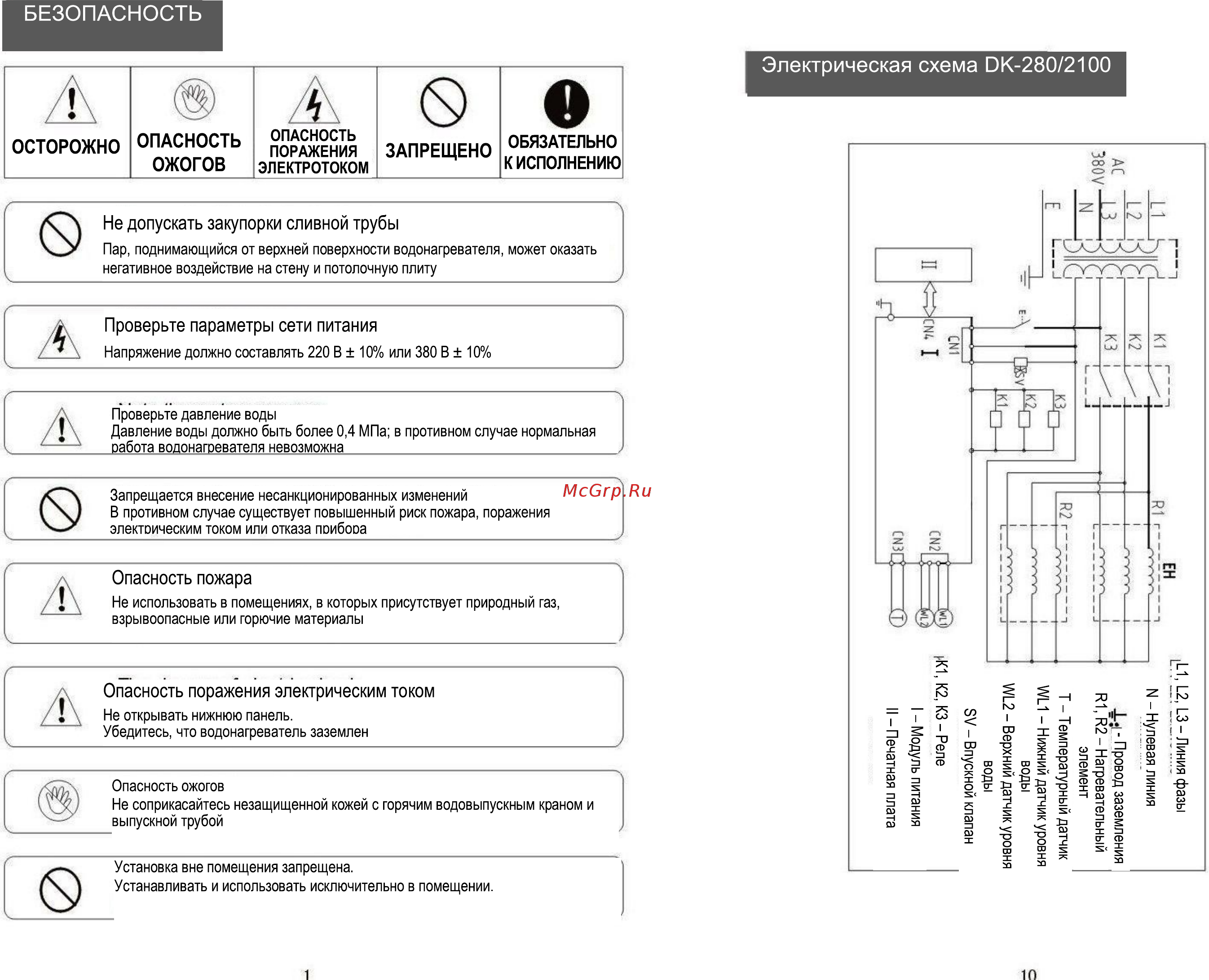 Gastrorag DK-280 Инструкция по эксплуатации онлайн [2/6] 354784