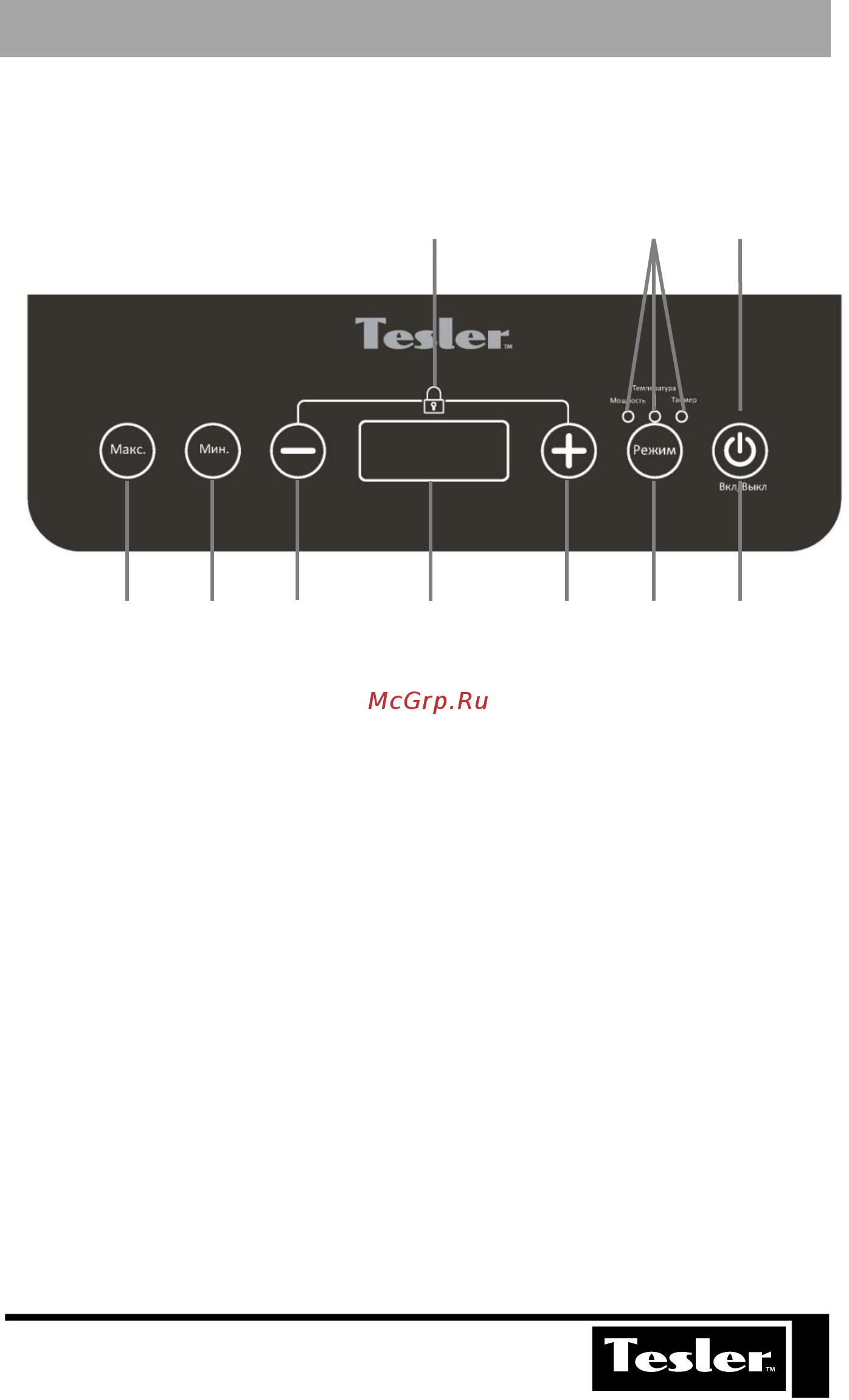 Tesler PI-16 [7/13] Управление плиткой