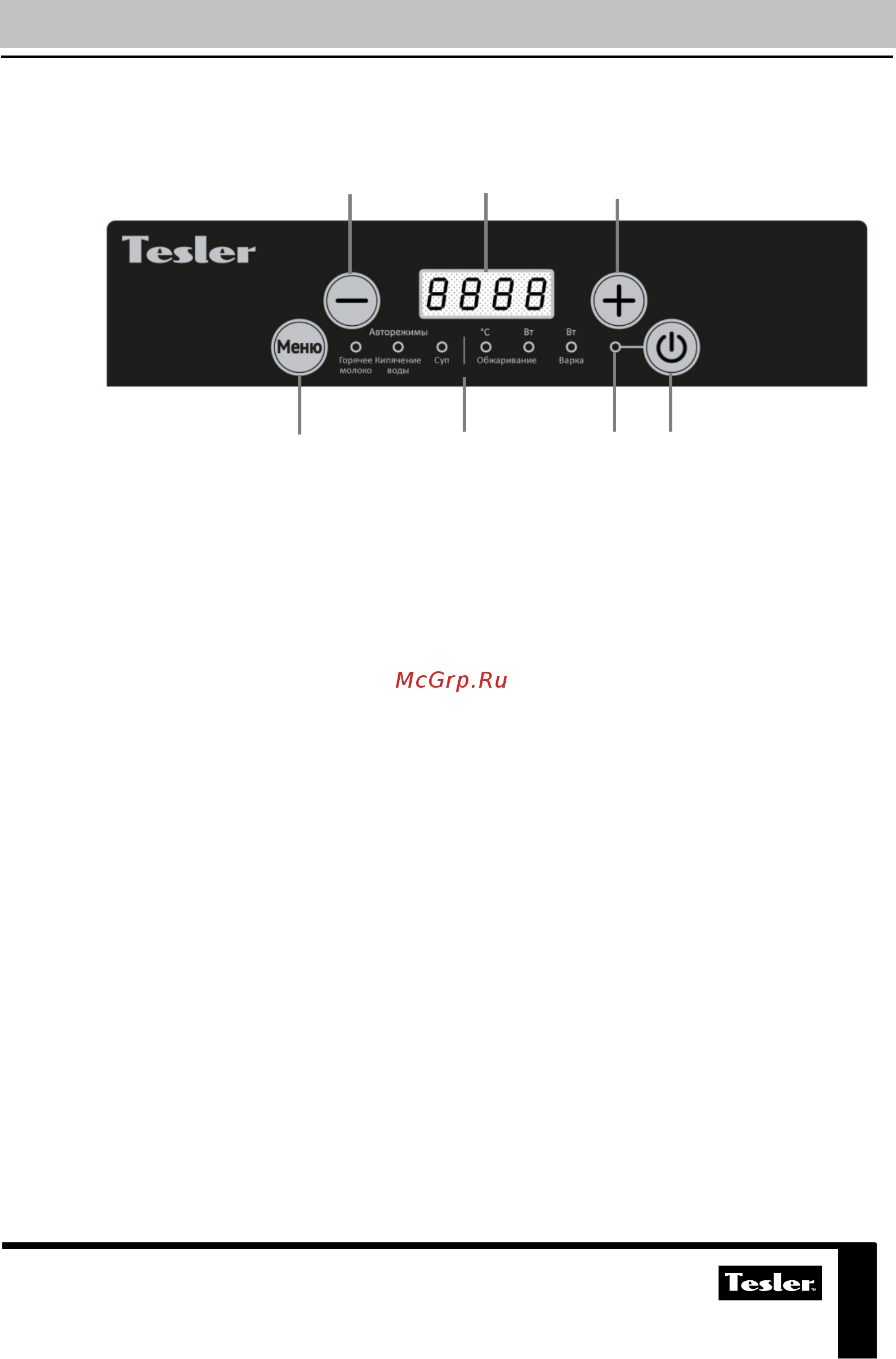 Tesler PI-13 [7/12] Управление устройством