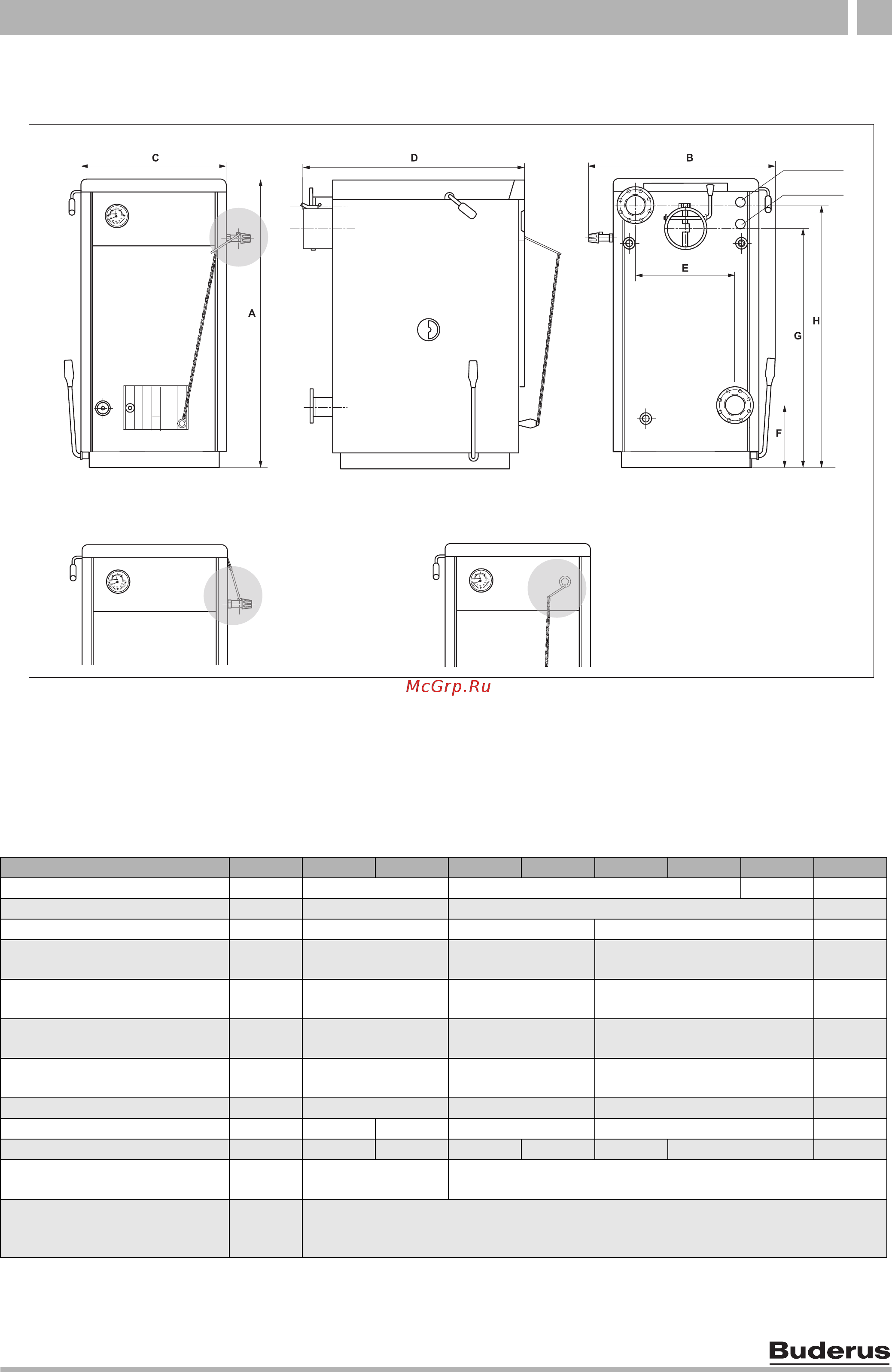 Buderus Logano S111 (D)-WT [7/44] Технические характеристики