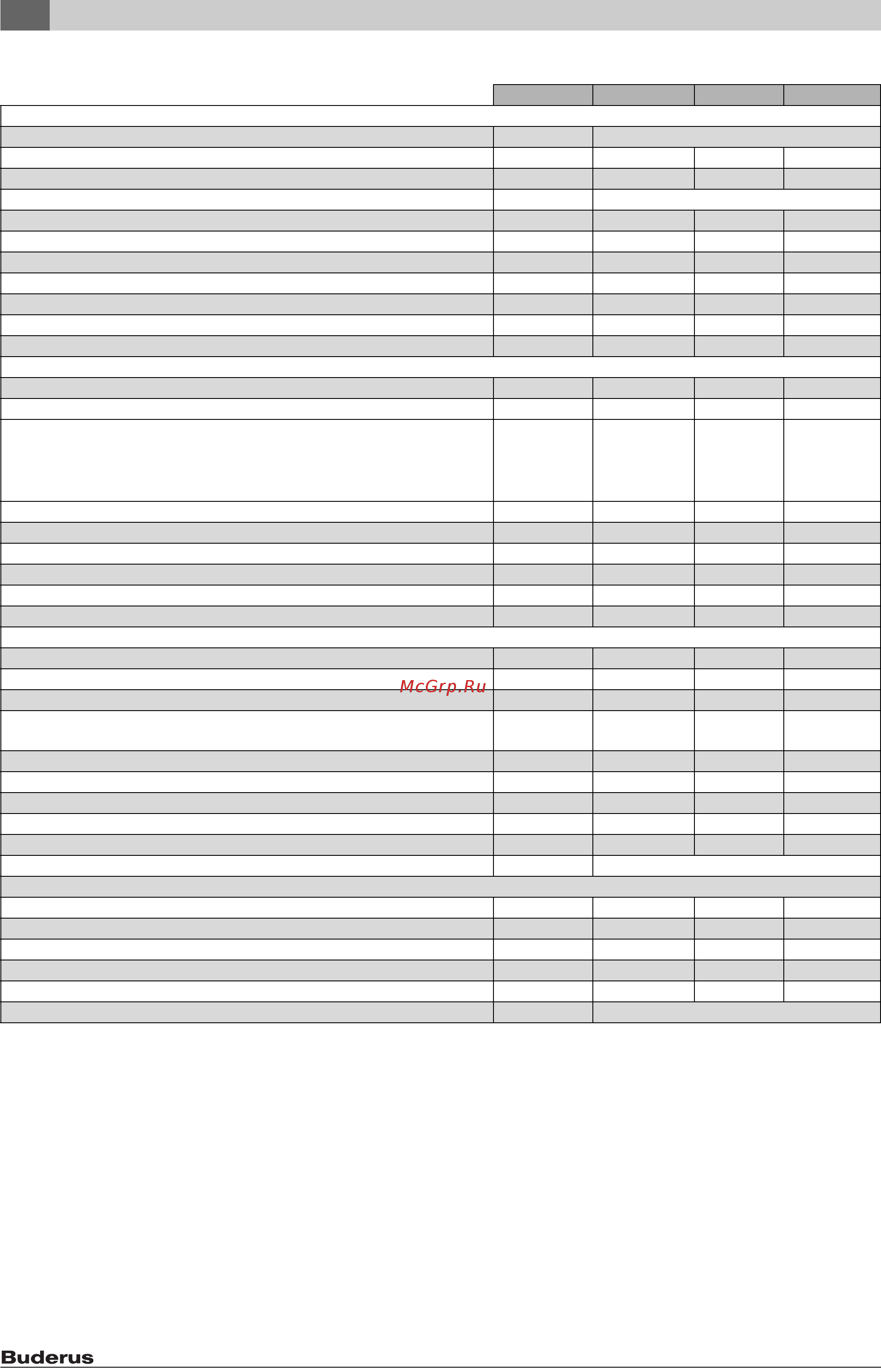 Buderus SM 290/5 [30/120] Specification