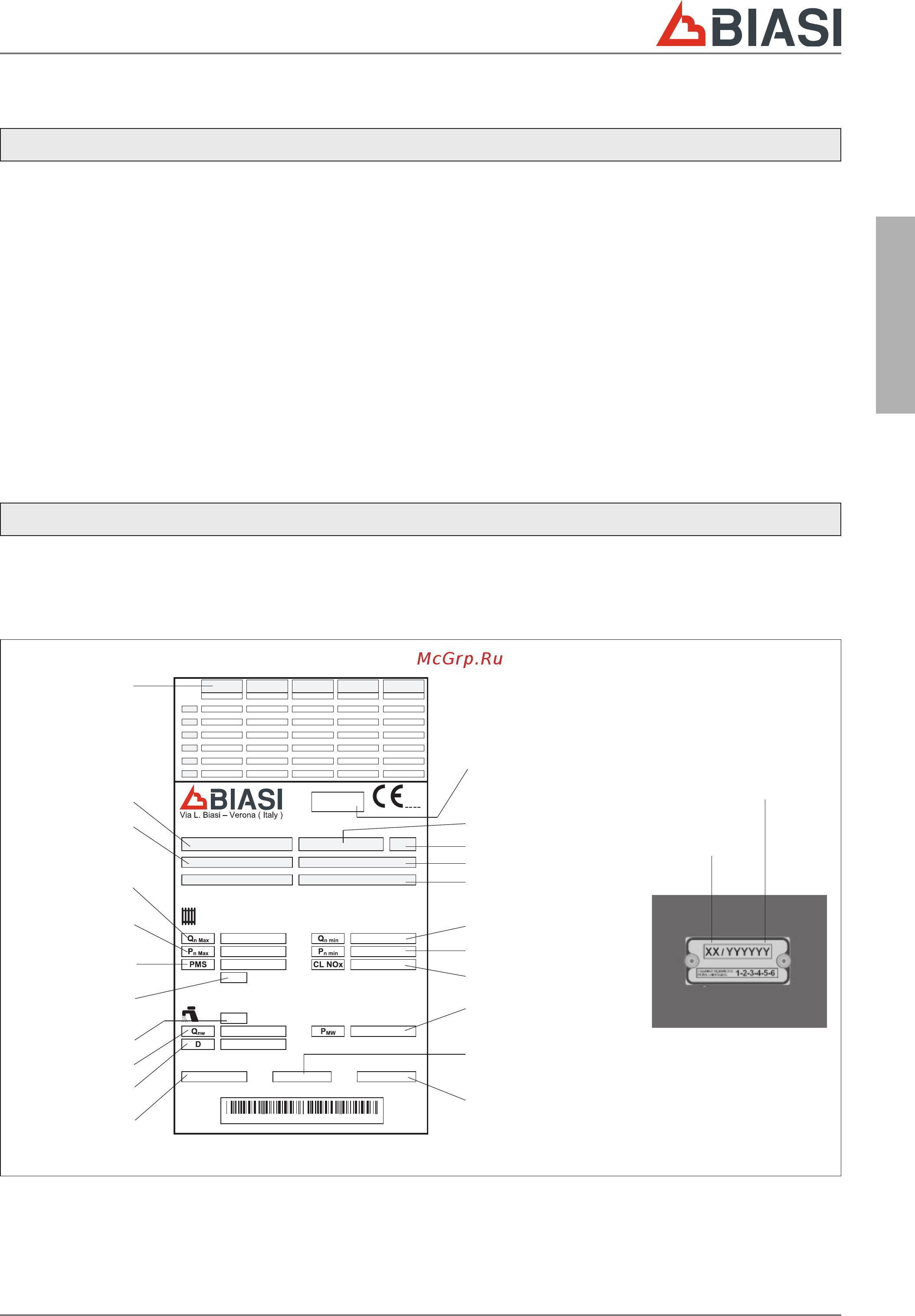 Biasi B40 157R [7/28] Идентификация
