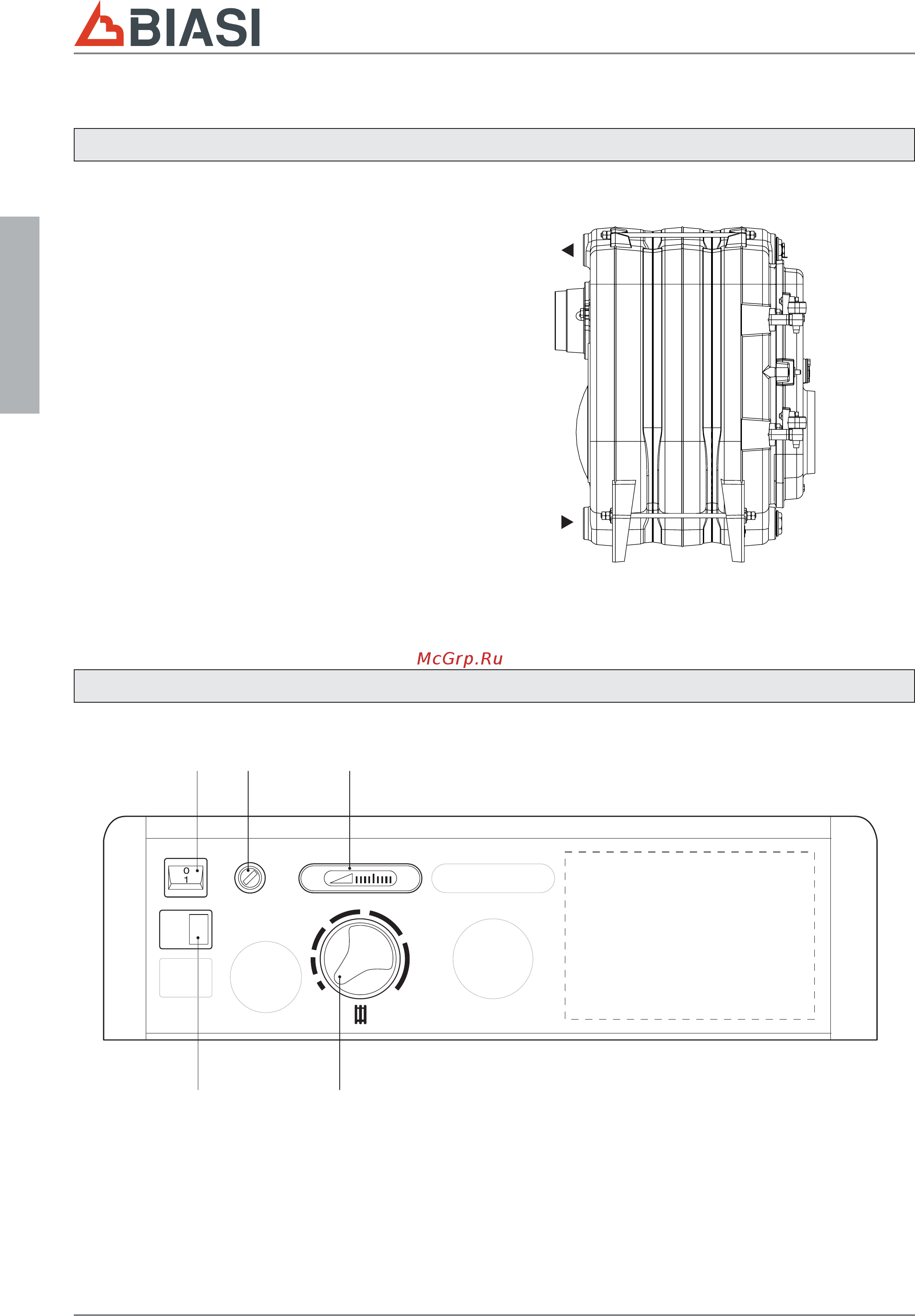Biasi SG 80 R [10/28] Панель управления