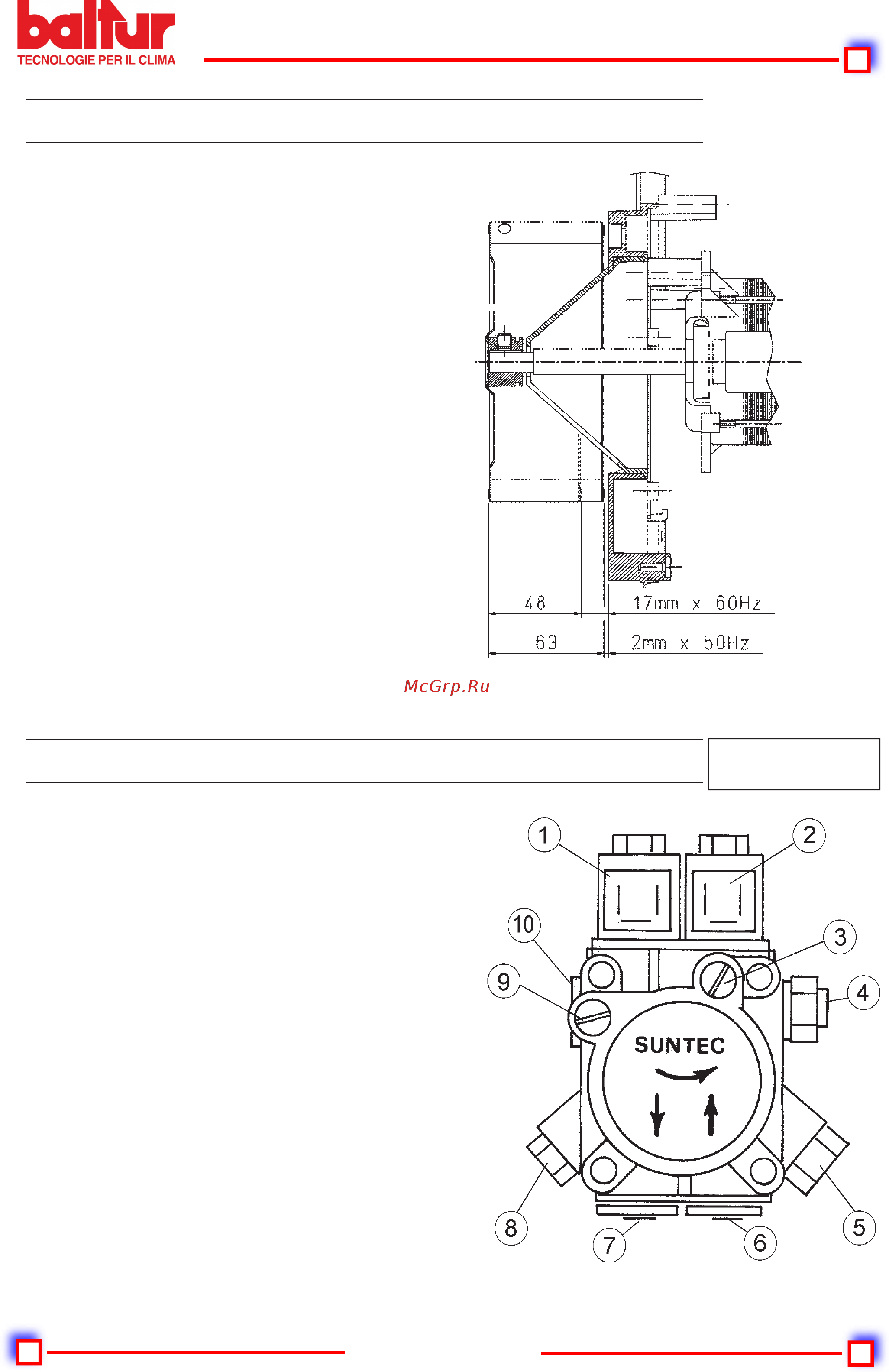 Baltur BTL 14P [13/19] Двухступенчатые газовые горелки