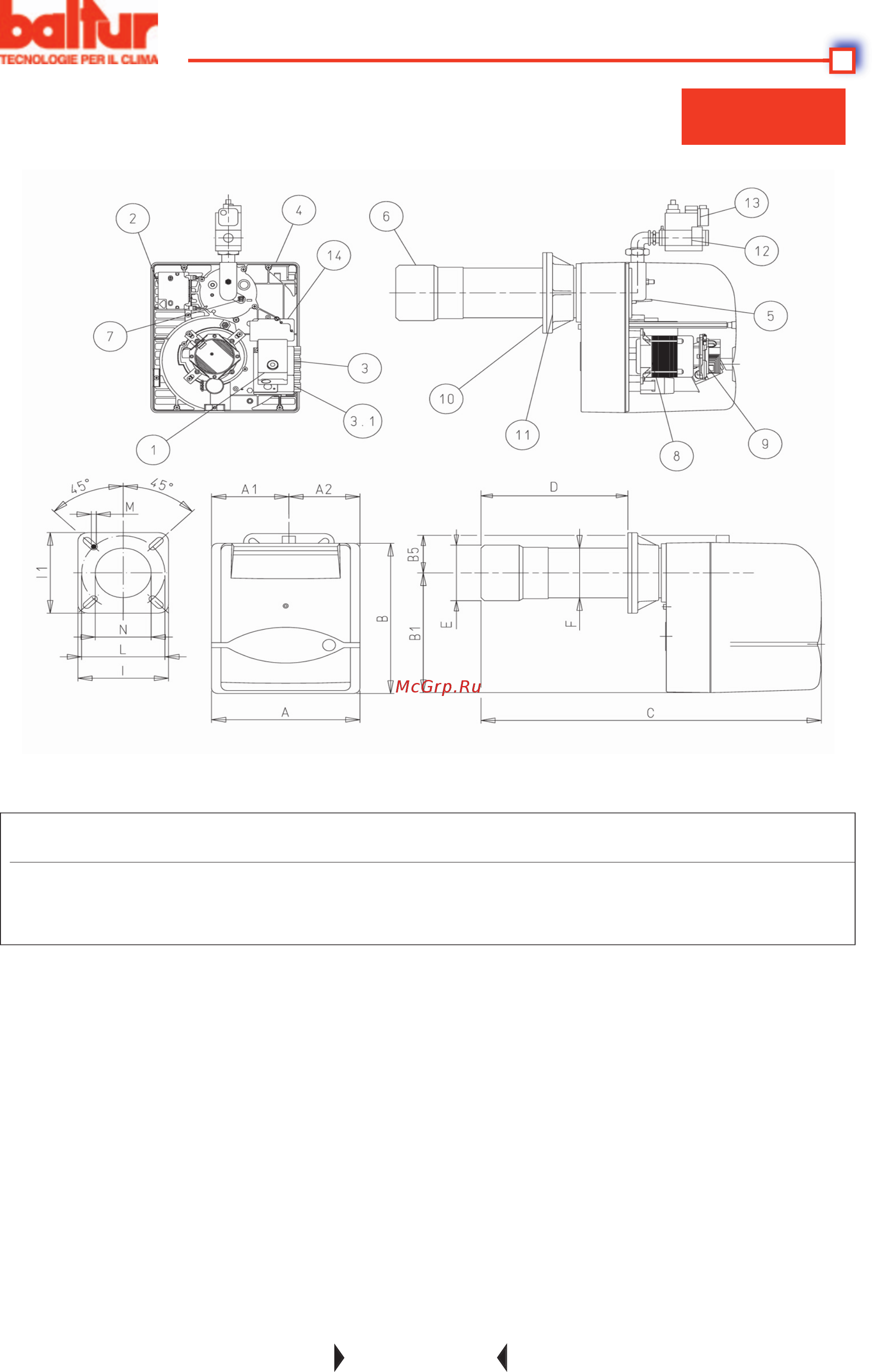 Baltur BTG 15P [10/32] Технические характеристики