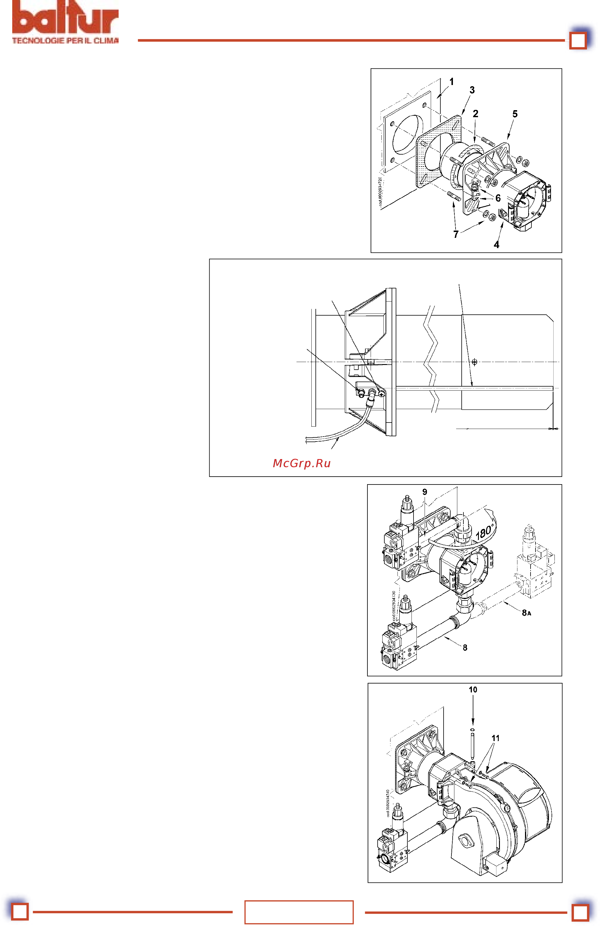 Baltur TBG 50LX PN ME [13/26] Соединение горелки с котлом