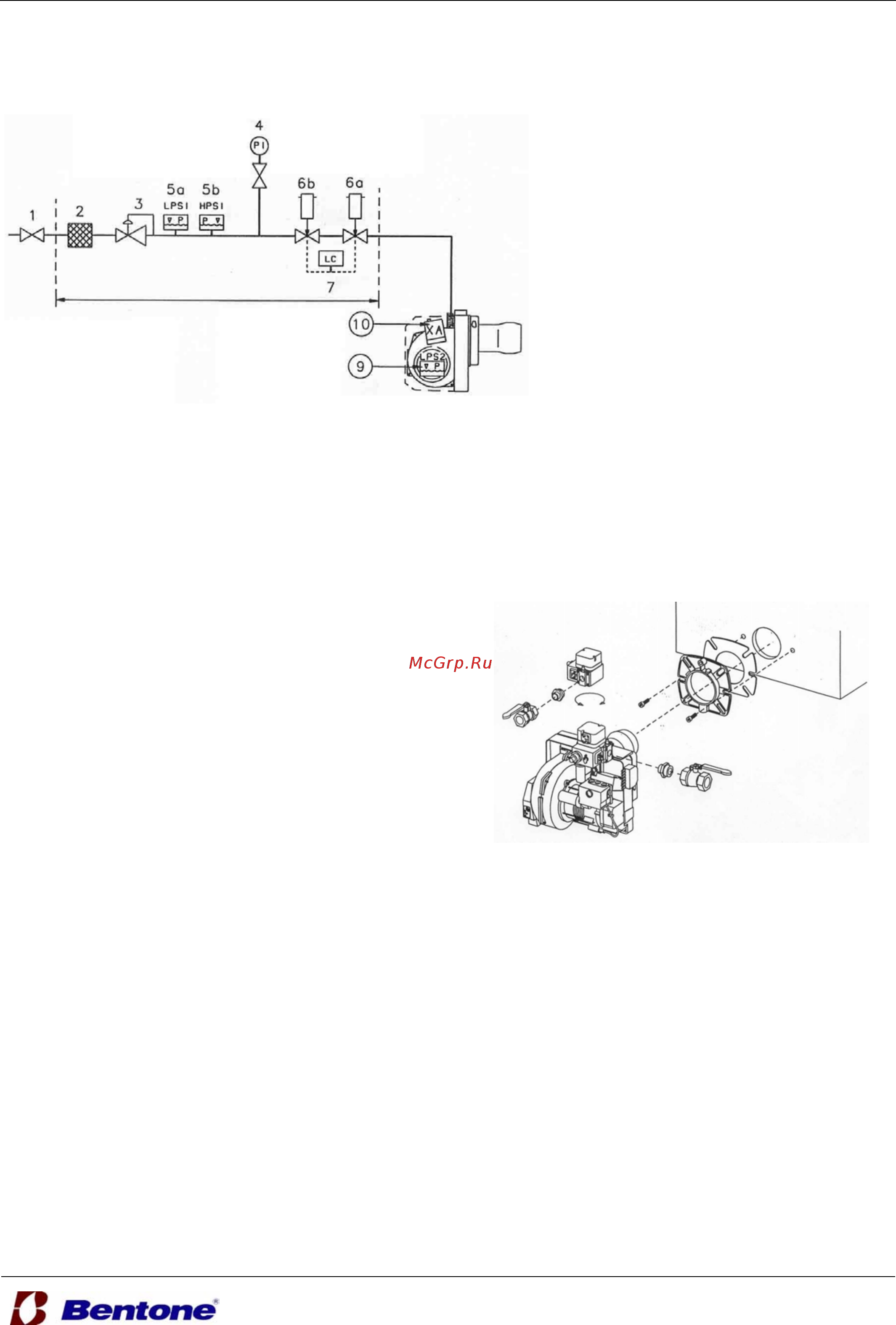 Bentone BG 150 [6/20] Монтаж горелки
