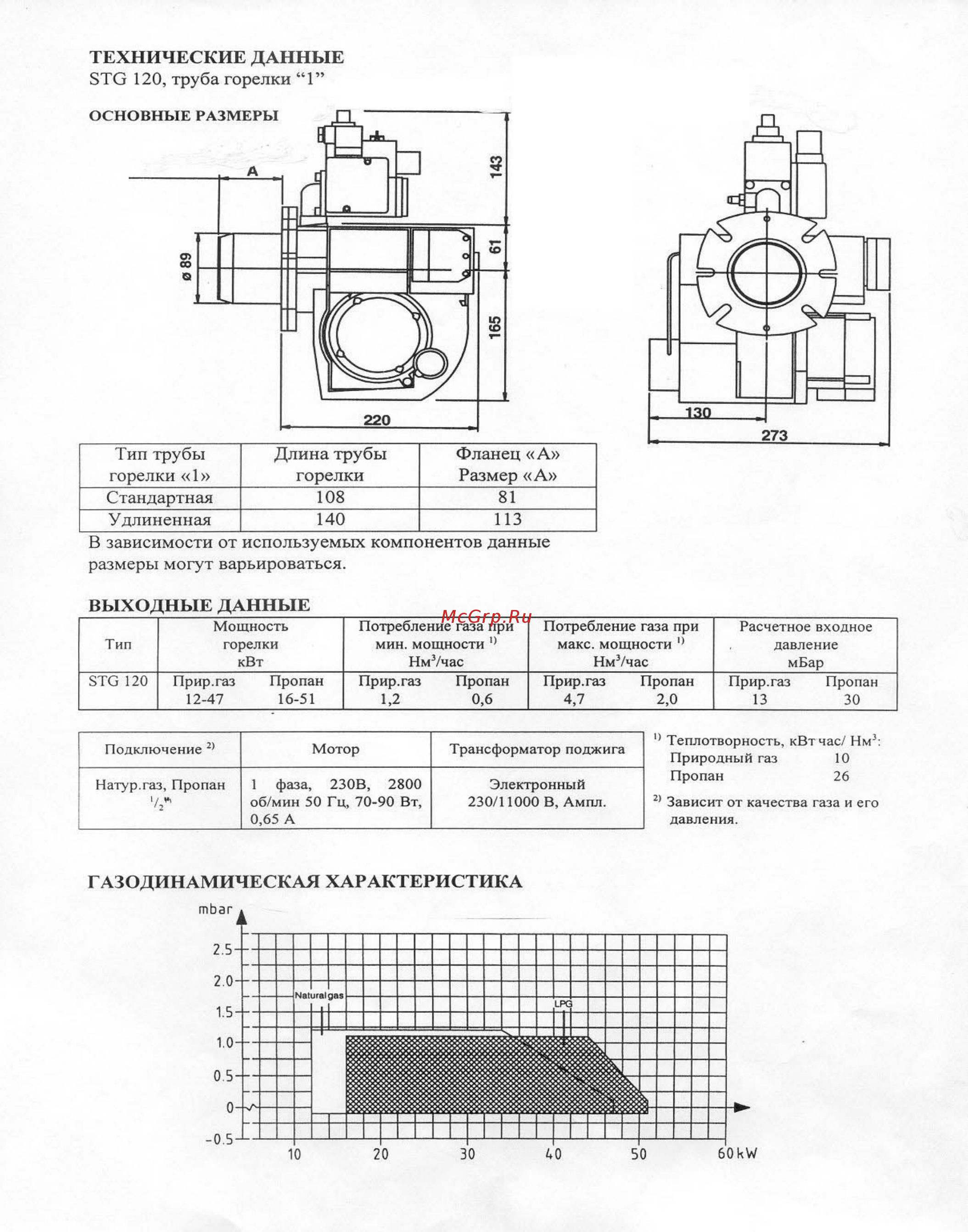 Bentone STG 146 [3/19] Stg 120 труба горелки 1