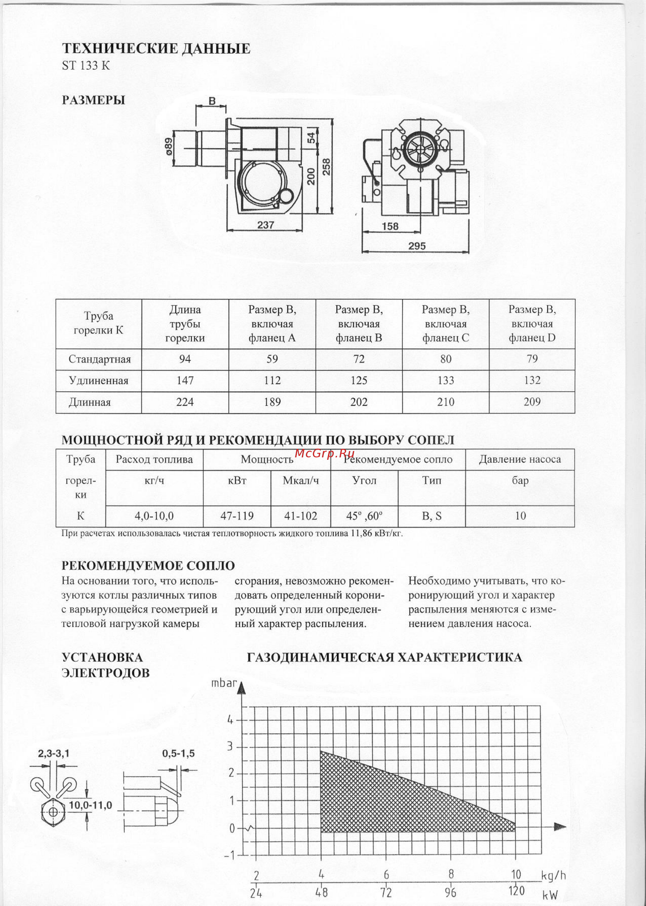 Bentone ST 133 KV [4/14] Технические данные 81 133 к