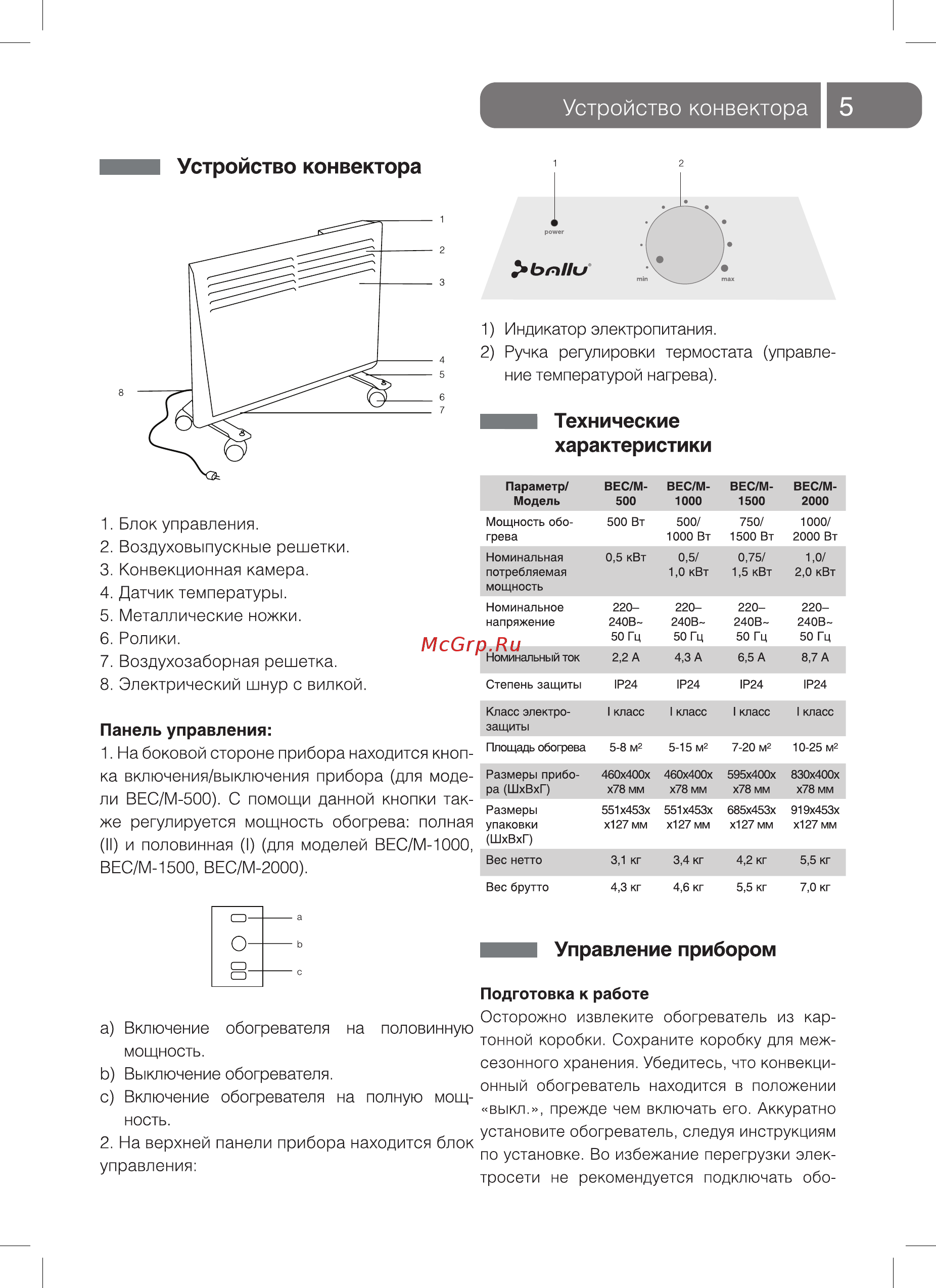 Ballu Camino Mechanic BEC/M-2000 [5/24] Датчик температуры