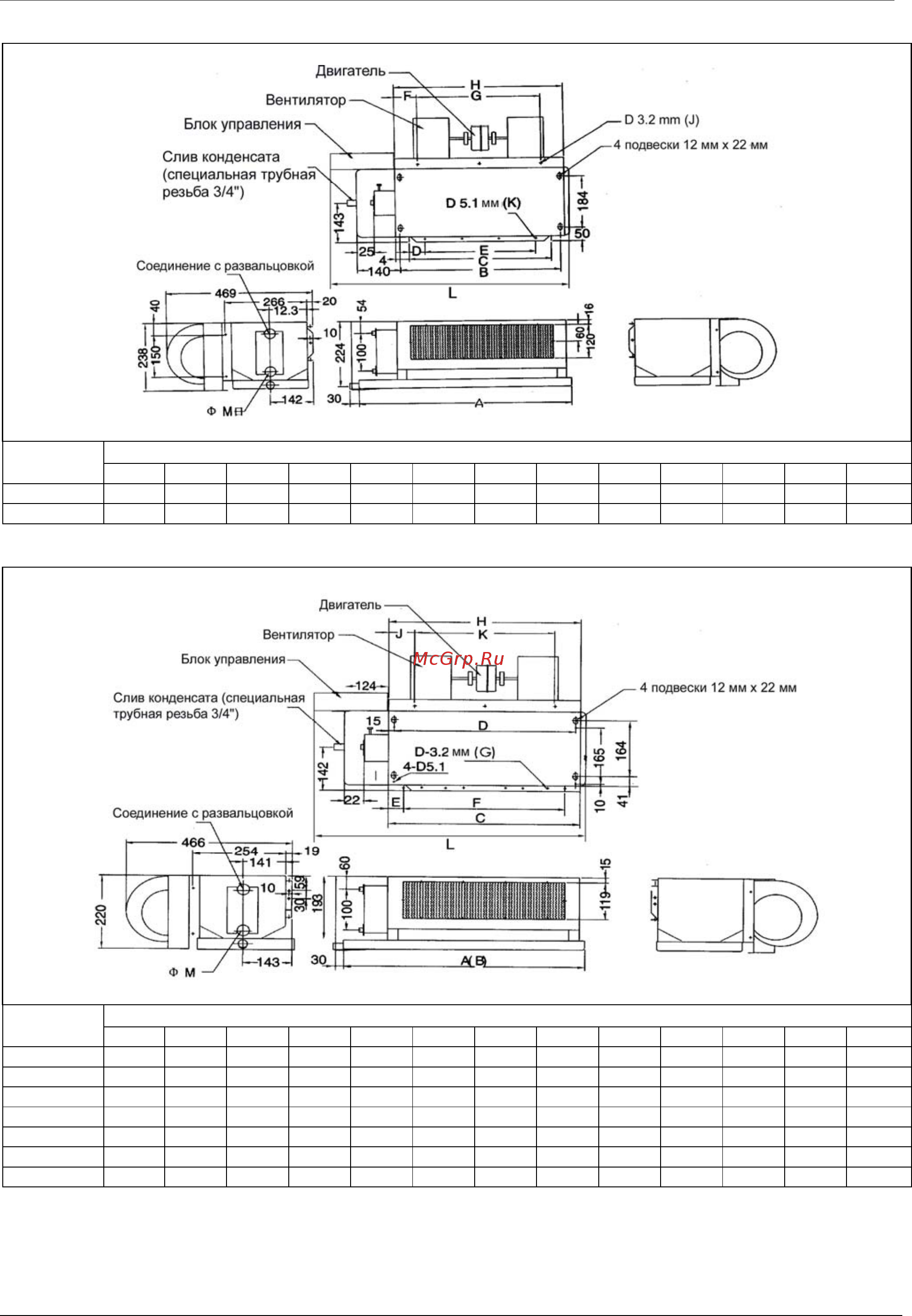 Carrier 42CXH028 [3/15] Размеры