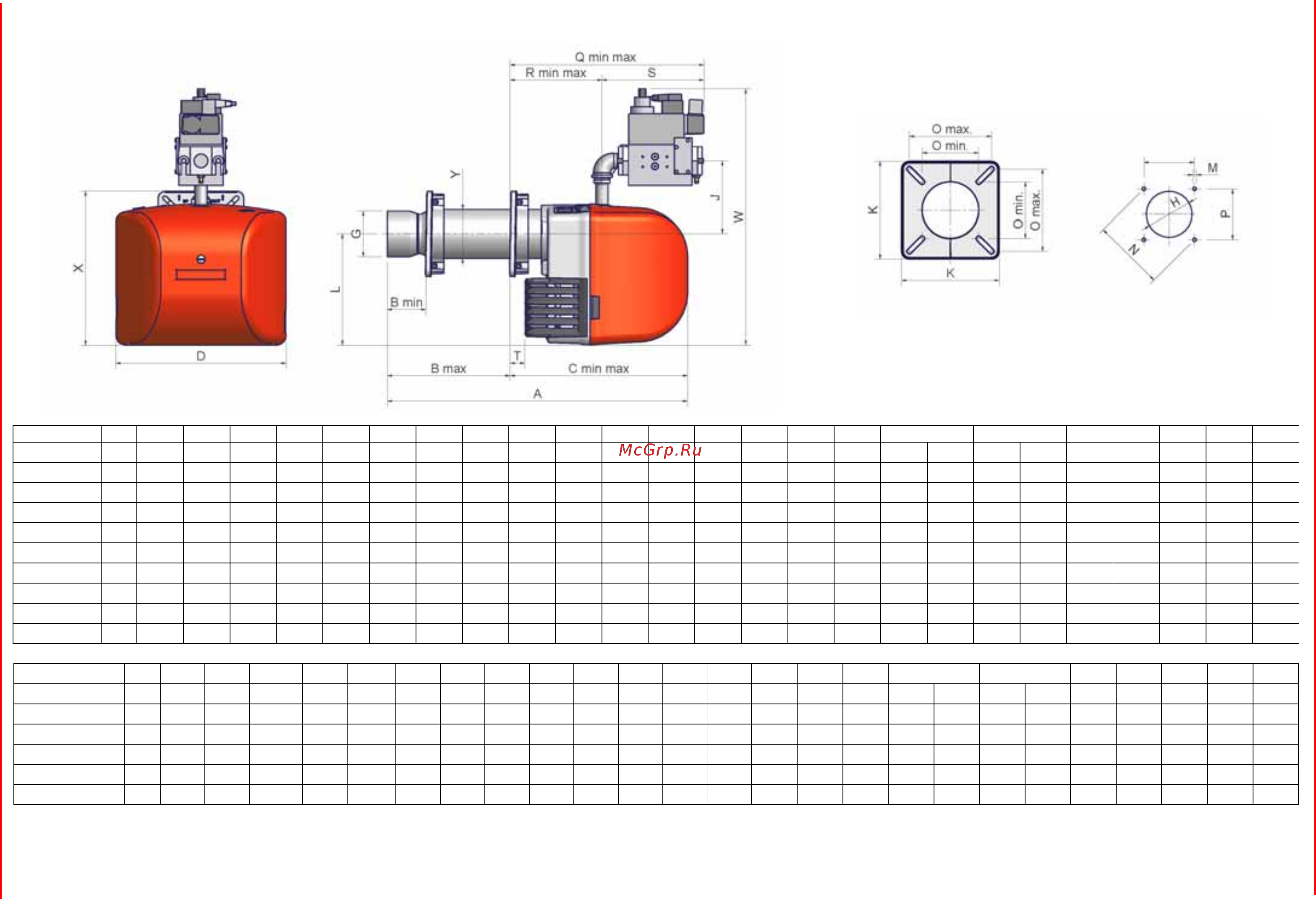 CIB Unigas Idea NG140 M-.MD.S.RU.A.0.25 [11/56] Габаpитные pазмеpы в мм