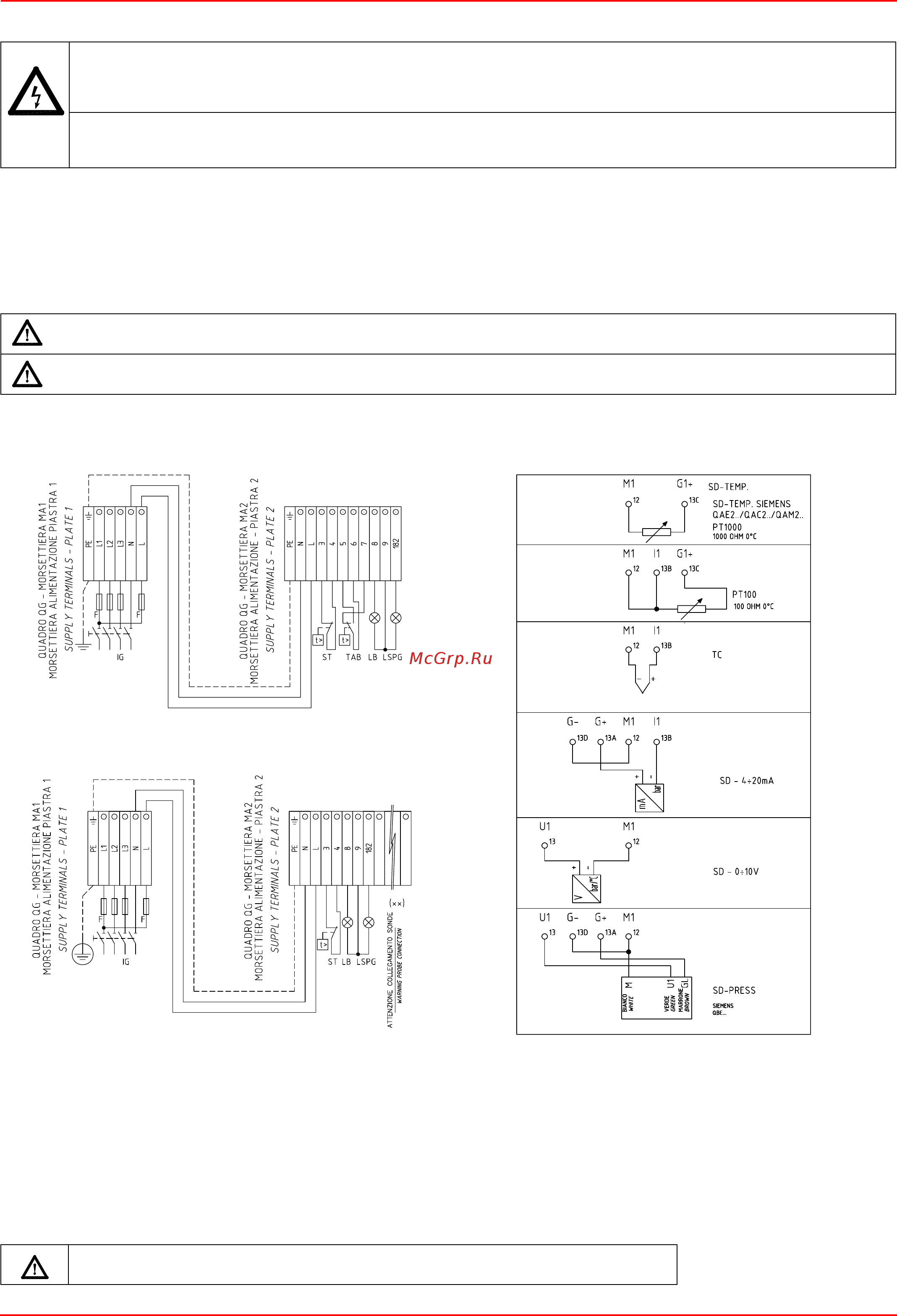 CIB Unigas Mille RX1025 M-.MD.S.RU.A.1.80 [20/60] Схема электрических подключений