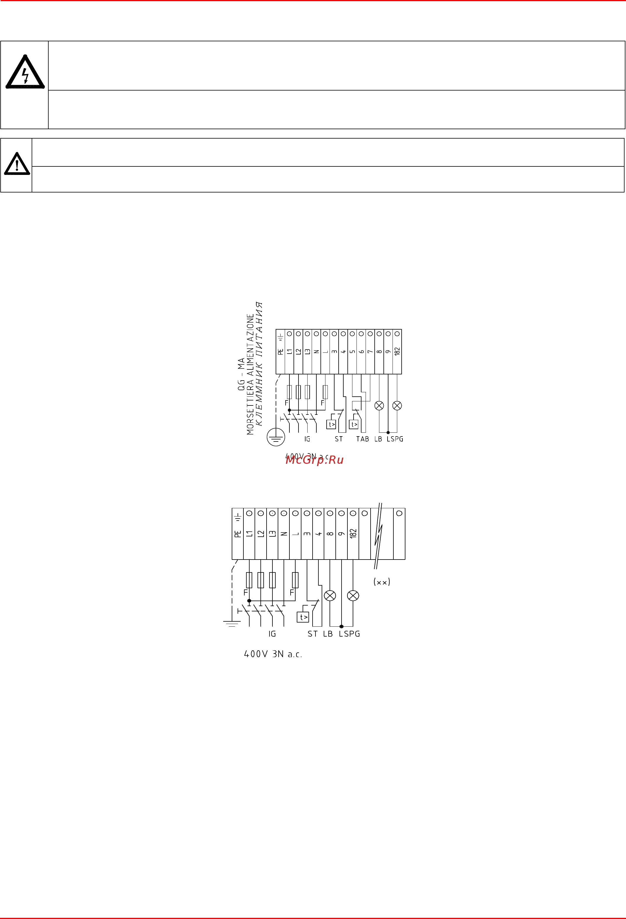 CIB Unigas Novanta R91A M-.PR.S.RU.A.1.80.EA [14/42] Схема электрических подключений