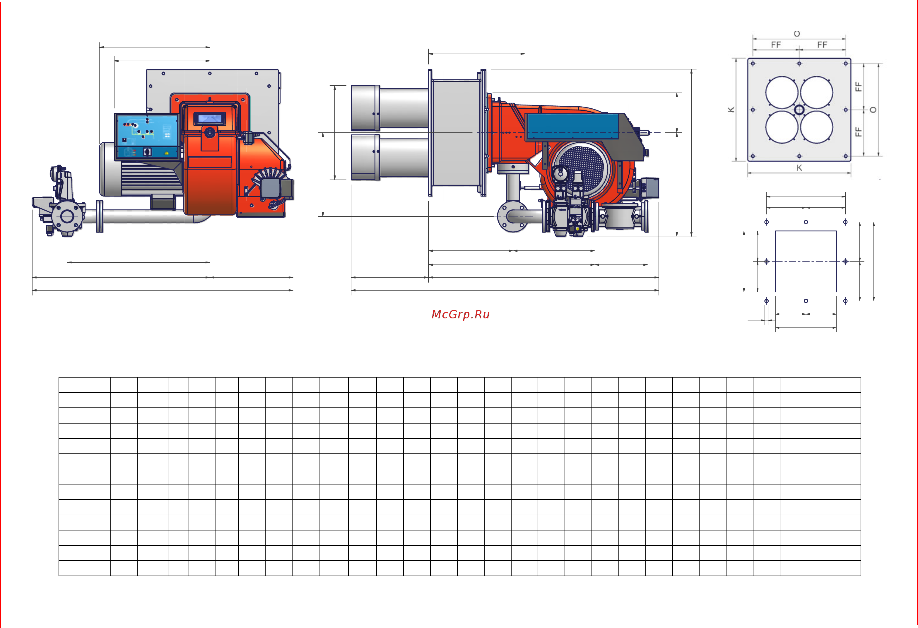 CIB Unigas Novanta R91A M-.MD.S.RU.A.1.50.ES [8/42] Габаpитные pазмеpы в мм