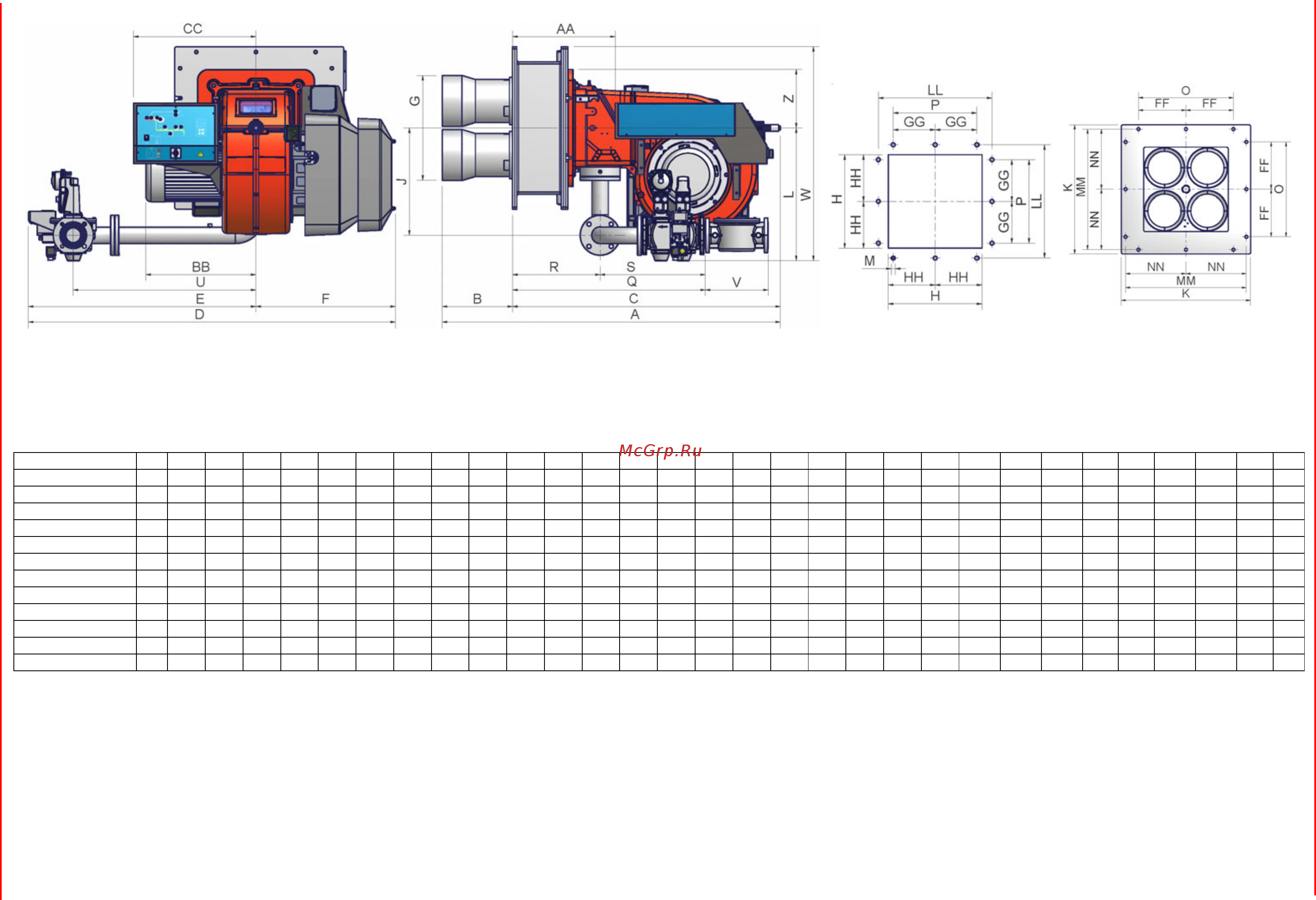 CIB Unigas Novanta R91A M-.MD.S.RU.A.1.50.ES [9/42] Dn ду диаметр газовых клапанов