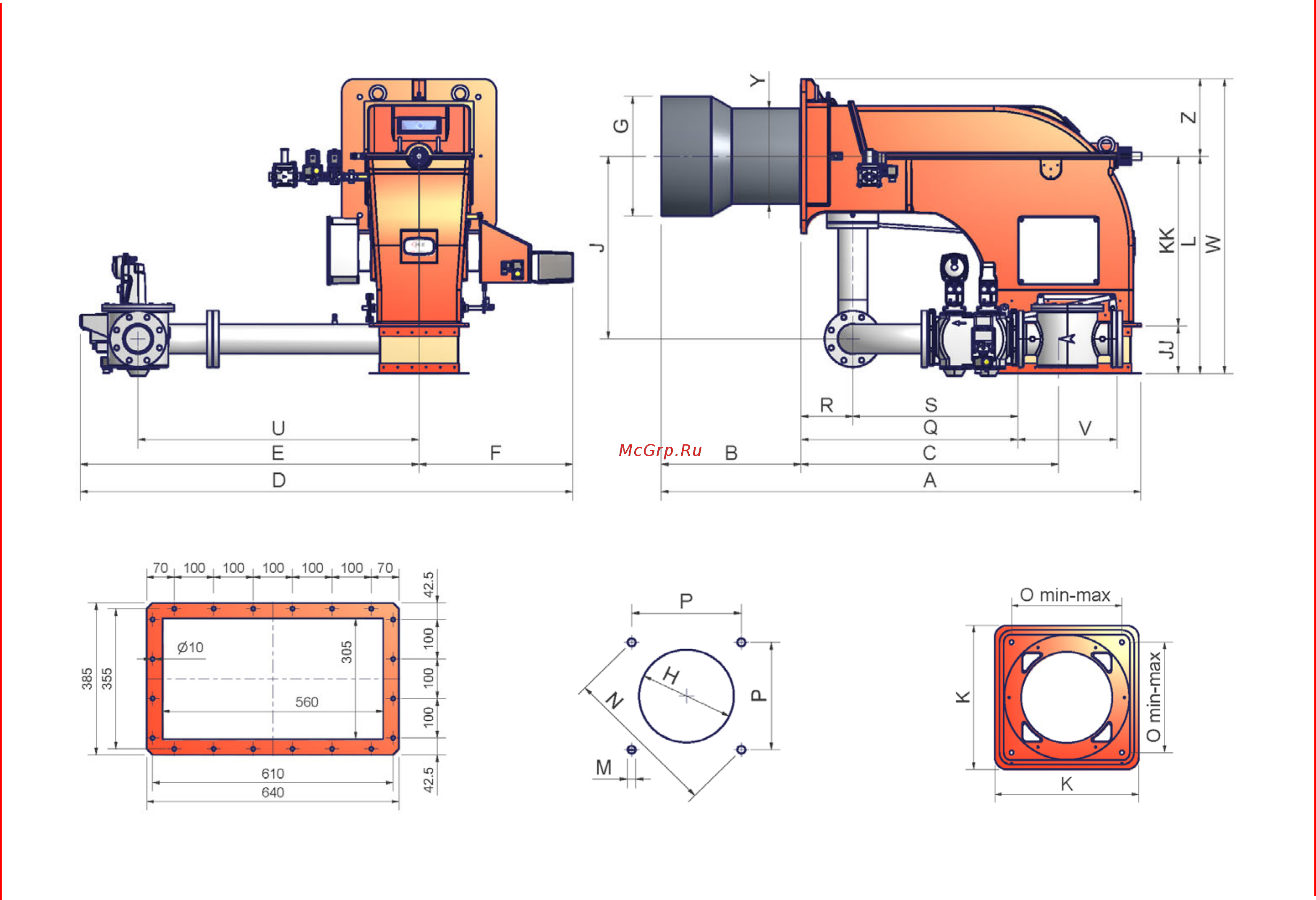 CIB Unigas TPW 1800 [9/56] Габаpитные pазмеpы в мм