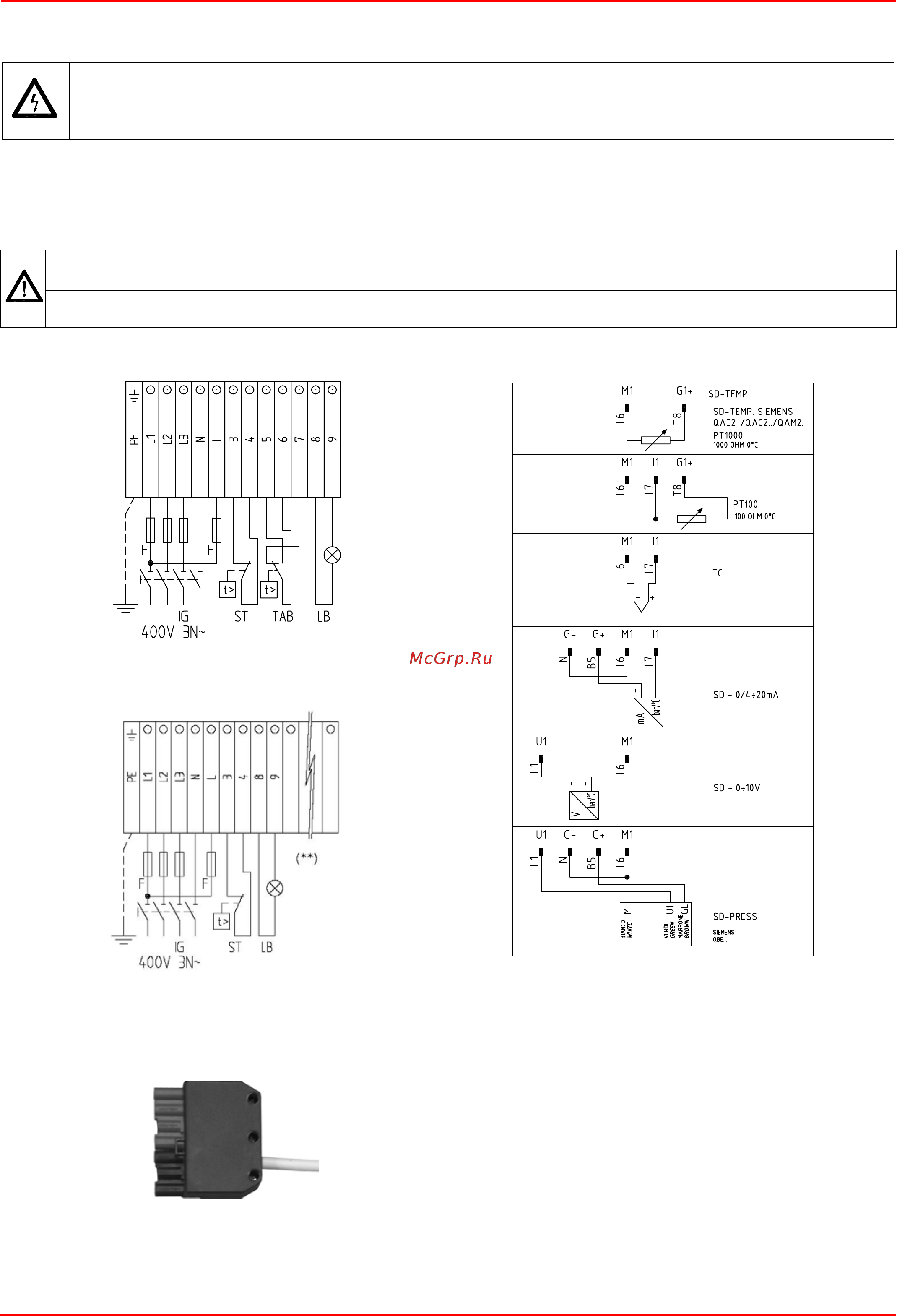 CIB Unigas Novanta RG91 G-.MD.L.RU.A.ES [19/48] Схема электрических соединений