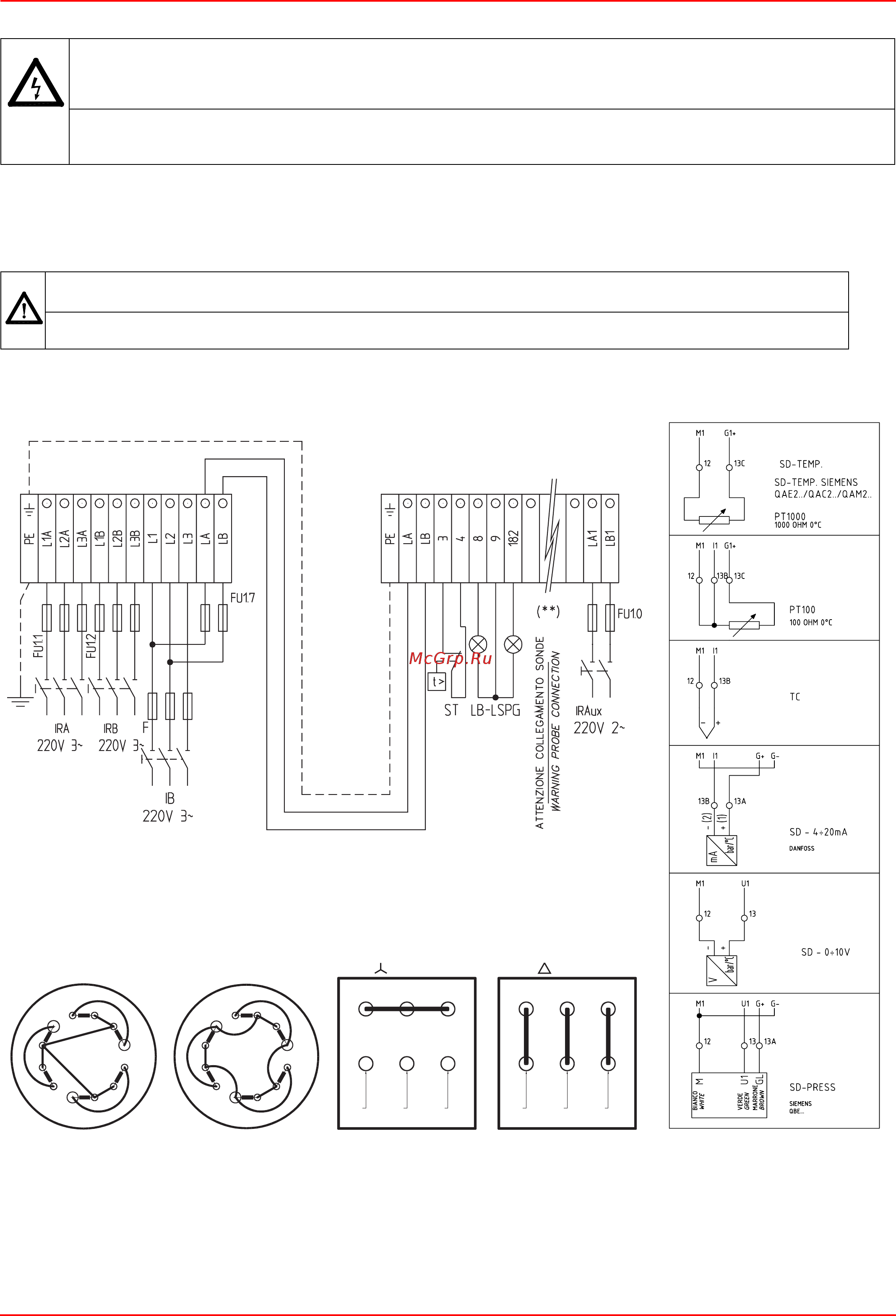 CIB Unigas Mille KR1025 MN.PR.S.RU.A.1.80 [23/60] Электрические соединения