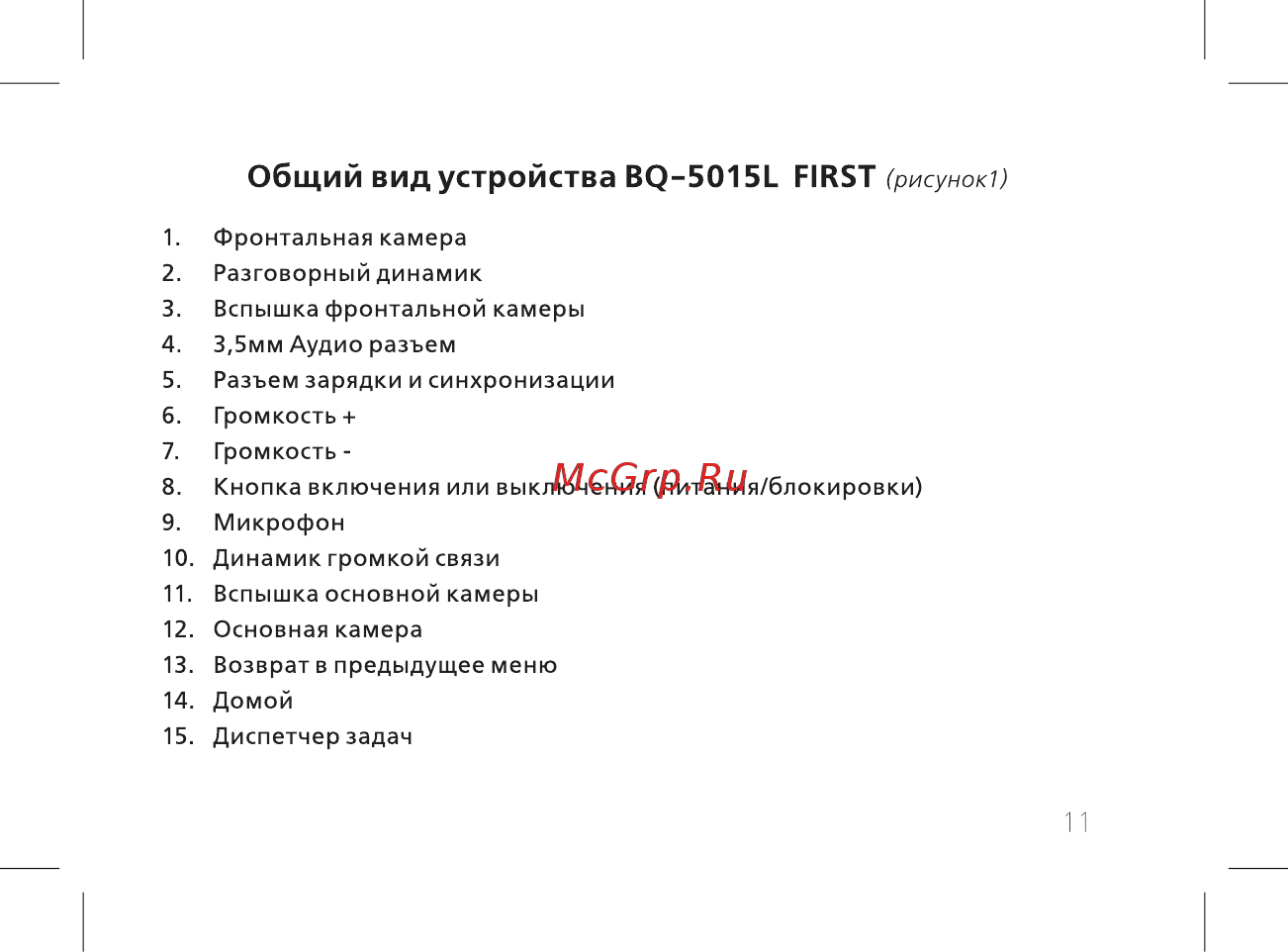 BQ BQ-5015L First [13/60] Общий вид устройства bq 5015l first