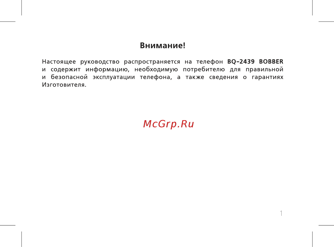 BQ BQ-2439 Bobber [3/52] Внимание