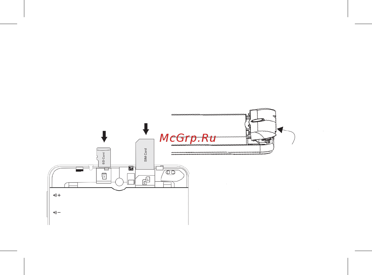 BQ BQ-7036L Hornet [15/42] Установка sim карты и аккумулятора