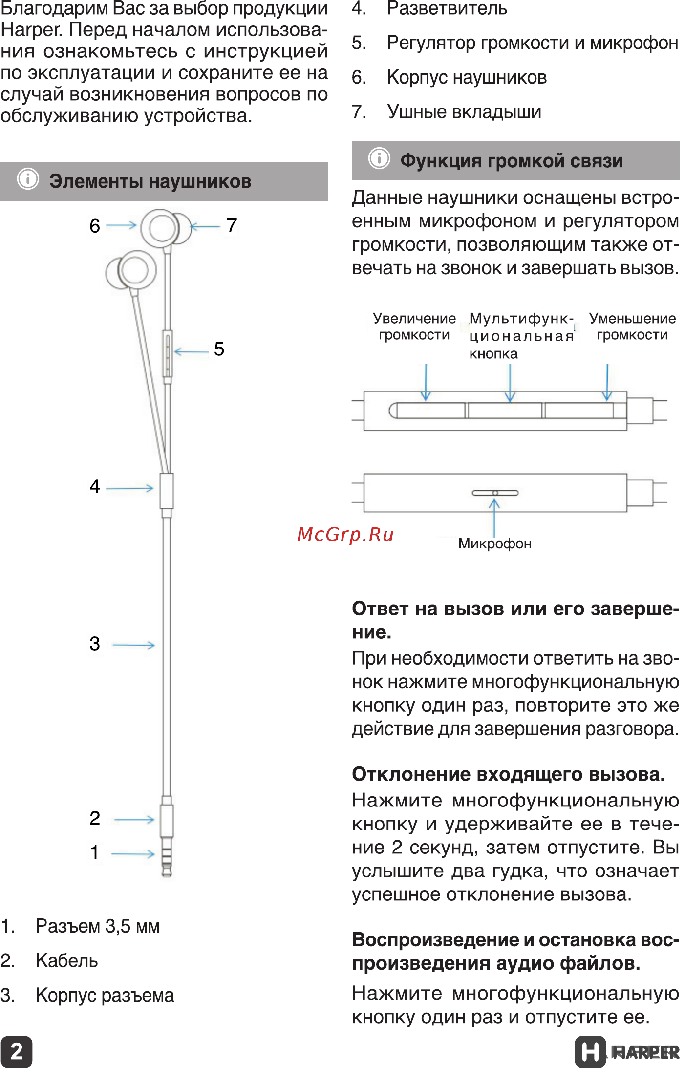 Harper HV-802 Инструкция по эксплуатации онлайн [2/10] 363223