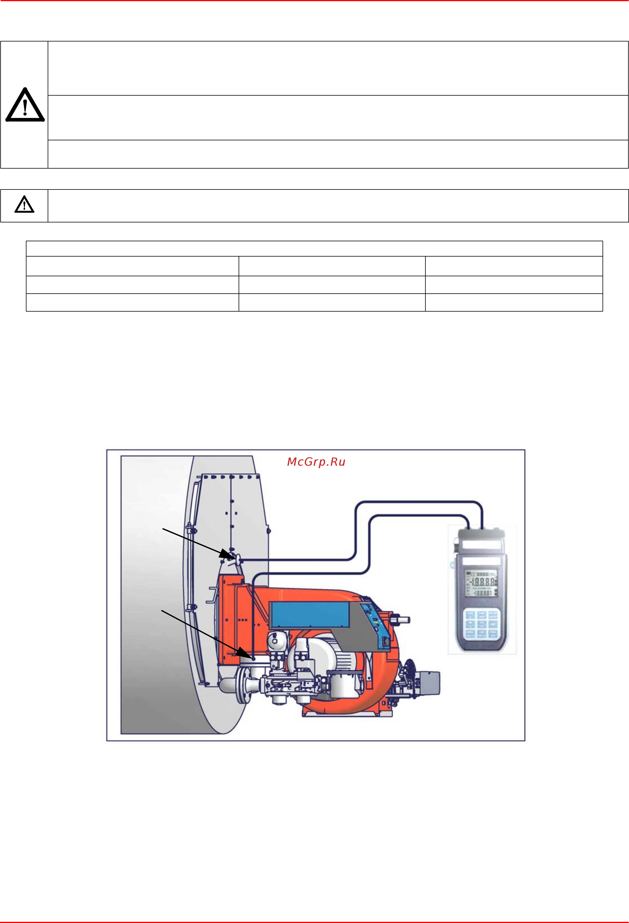 CIB Unigas Tecnopress HP72 MG.MD.S.RU.VS.0.50 [25/75] Замер давления на голове сгорания