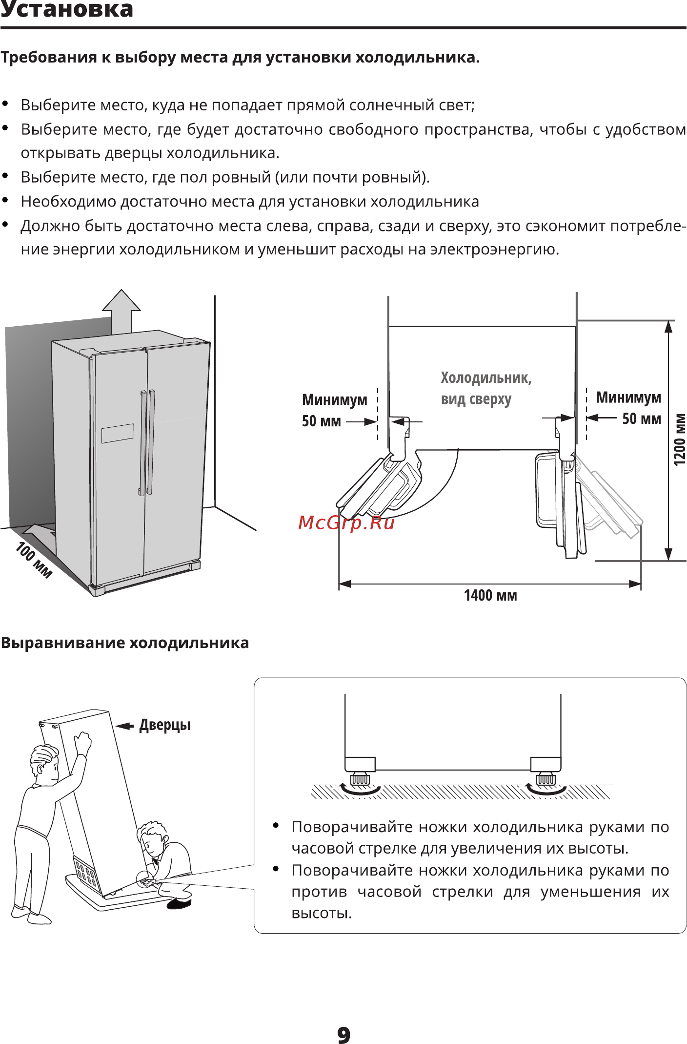 Leran RMD 525 W NF [10/24] Установка
