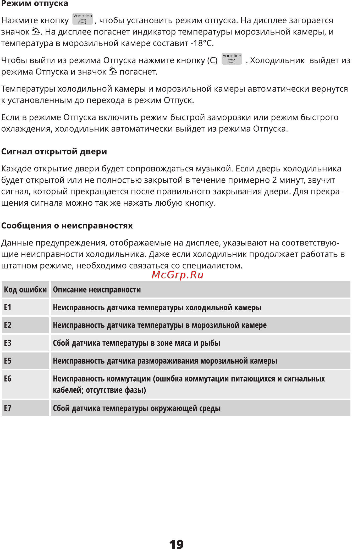Leran CBF 425 BG NF Инструкция по эксплуатации онлайн [21/28] 364180