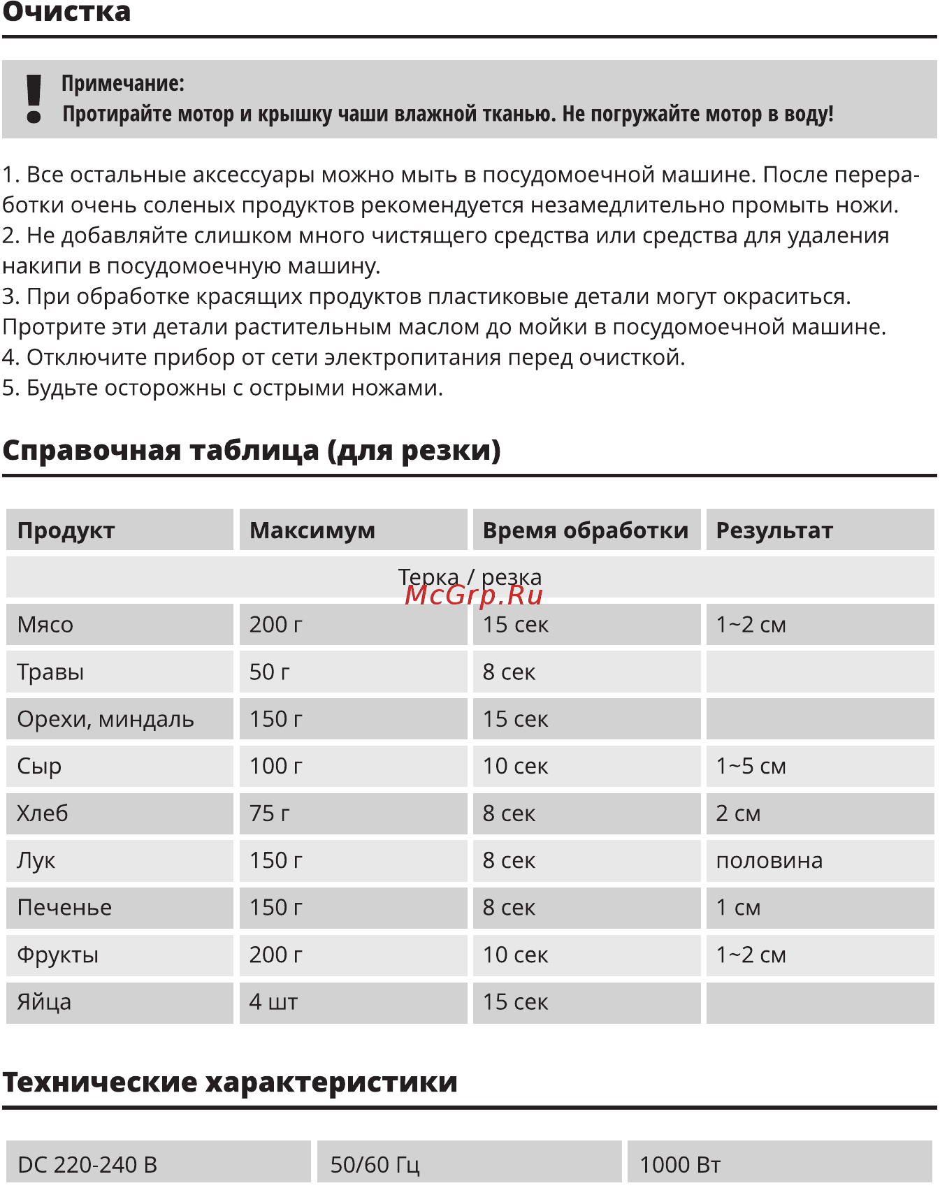 Leran HBM-1040R [9/12] Продукт максимум время обработки результат