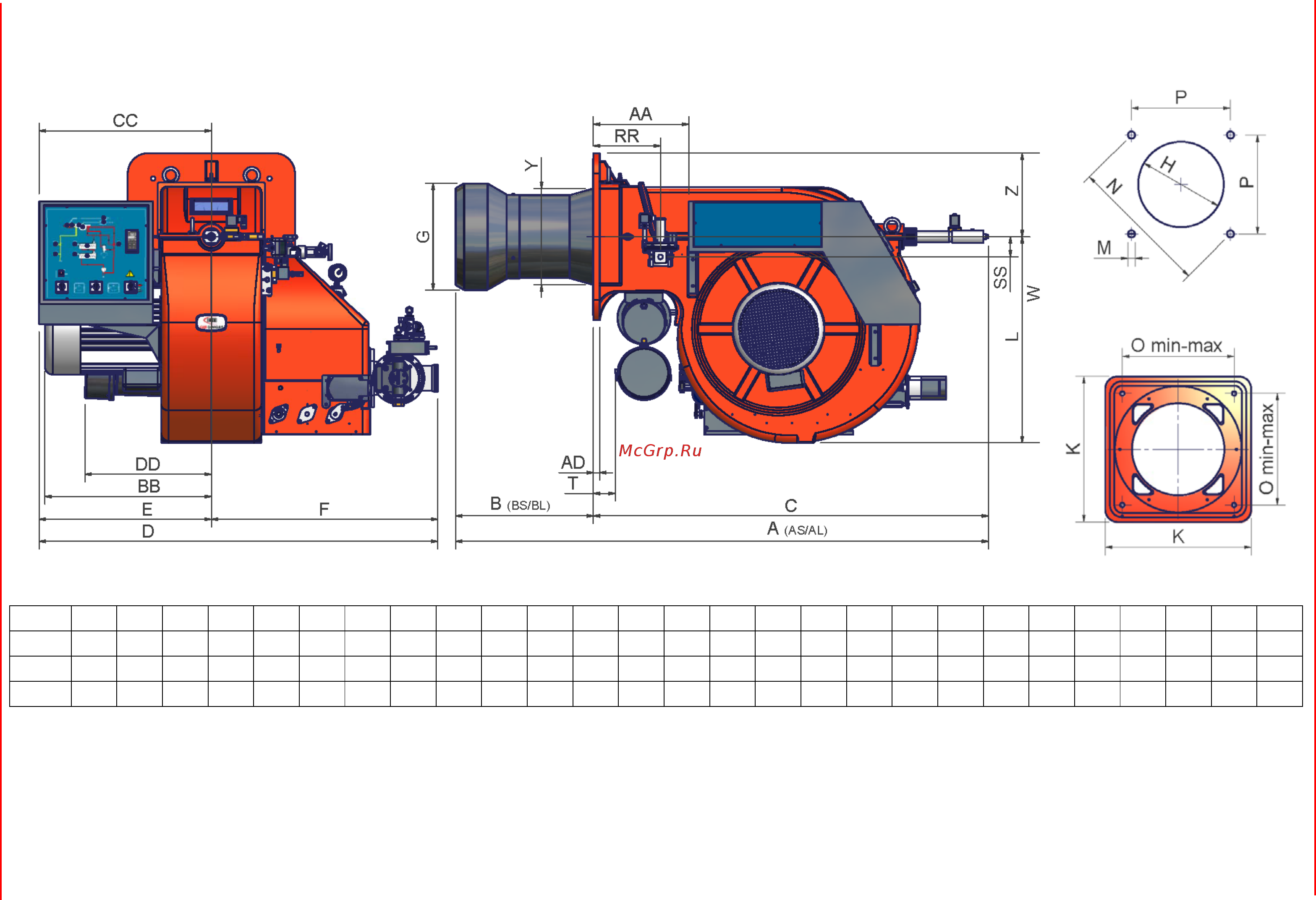 CIB Unigas Mille RN1040 N-.MD.S.RU.A [7/60] Габаpитные pазмеpы в мм