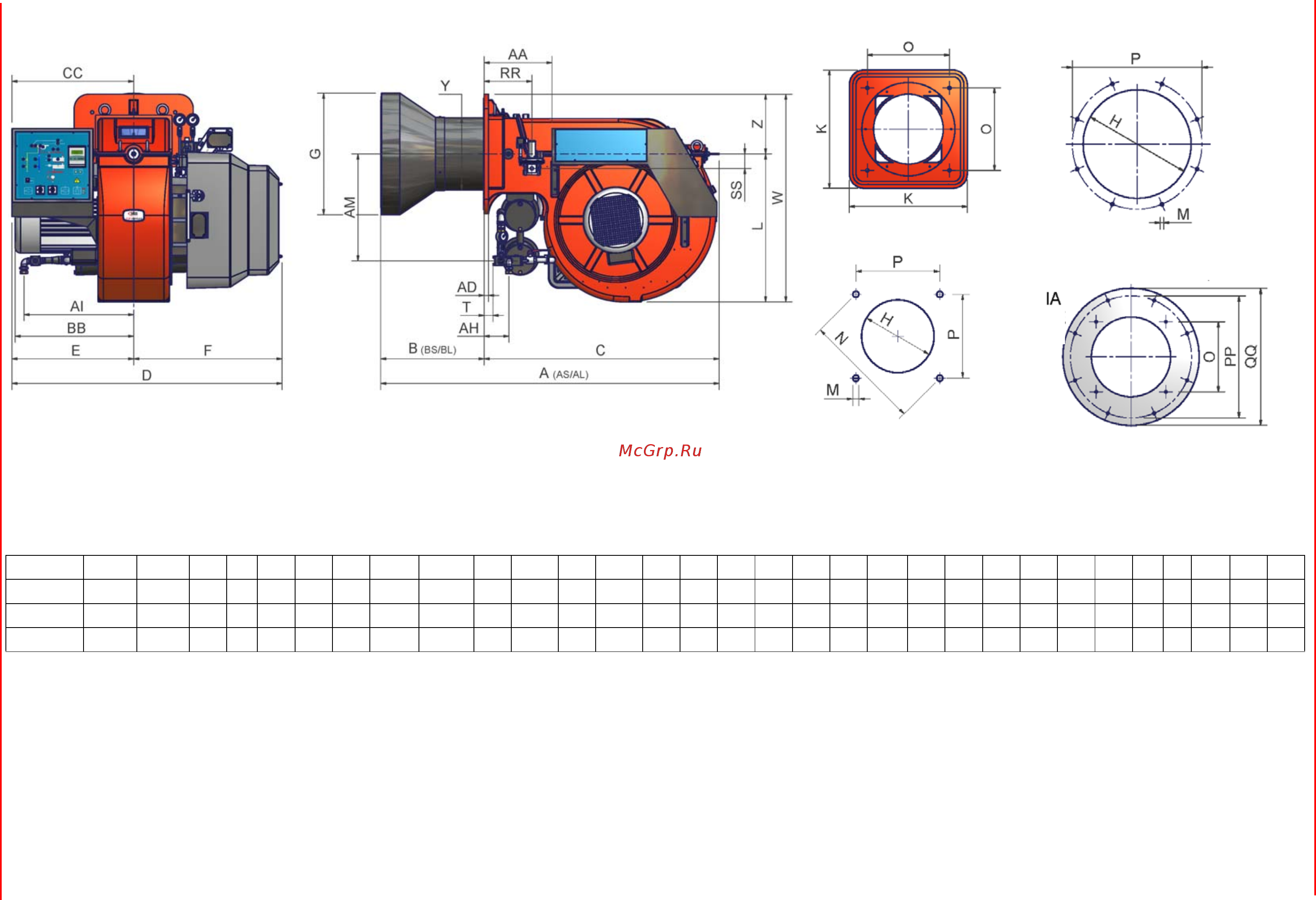 CIB Unigas Mille RBY1030 H-.MD.L.RU.A.ES [7/45] Габаpитные pазмеpы в мм