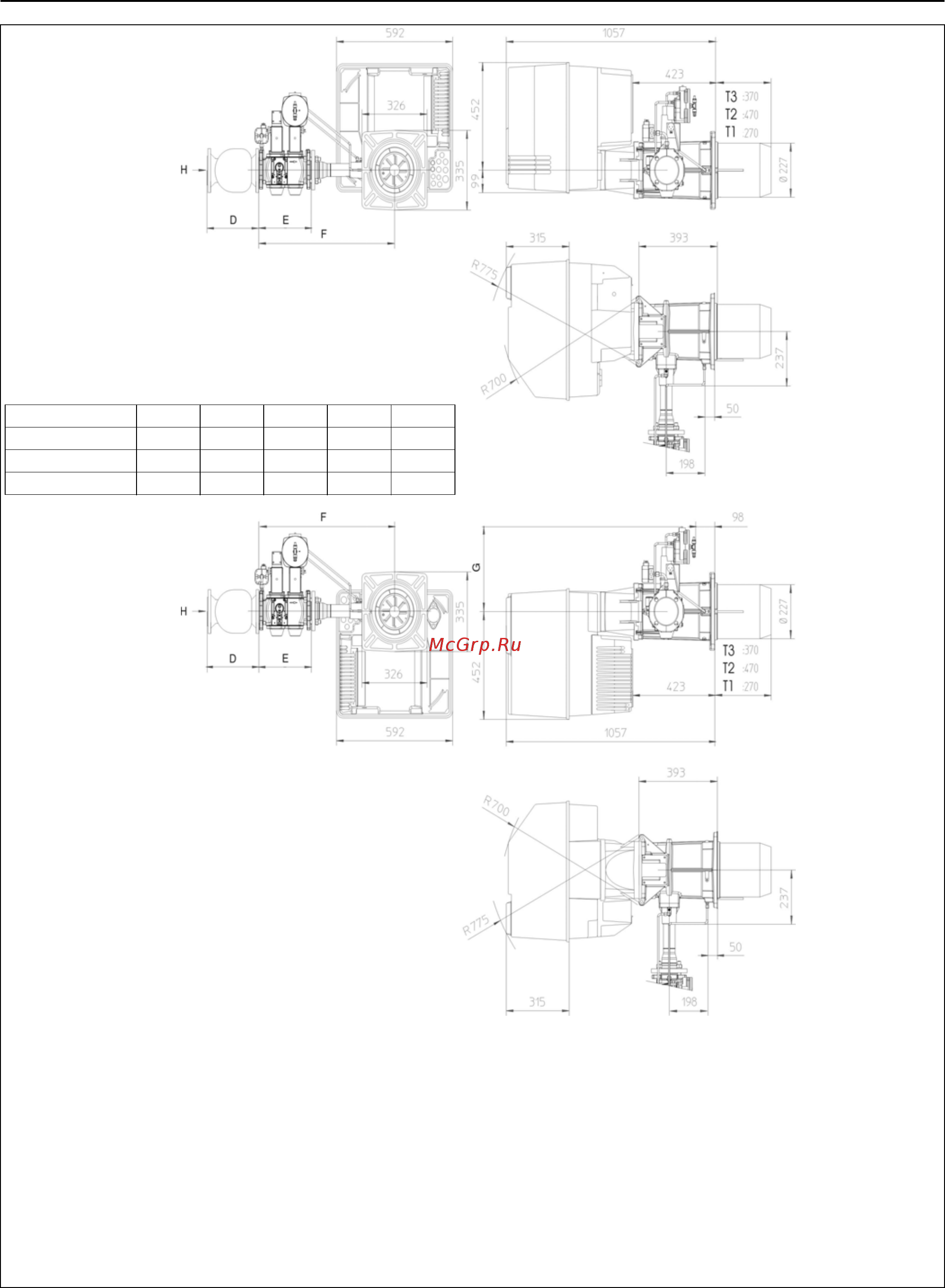 Cuenod C.210 GX 507/8 T3 [10/32] Чертеж с размерами