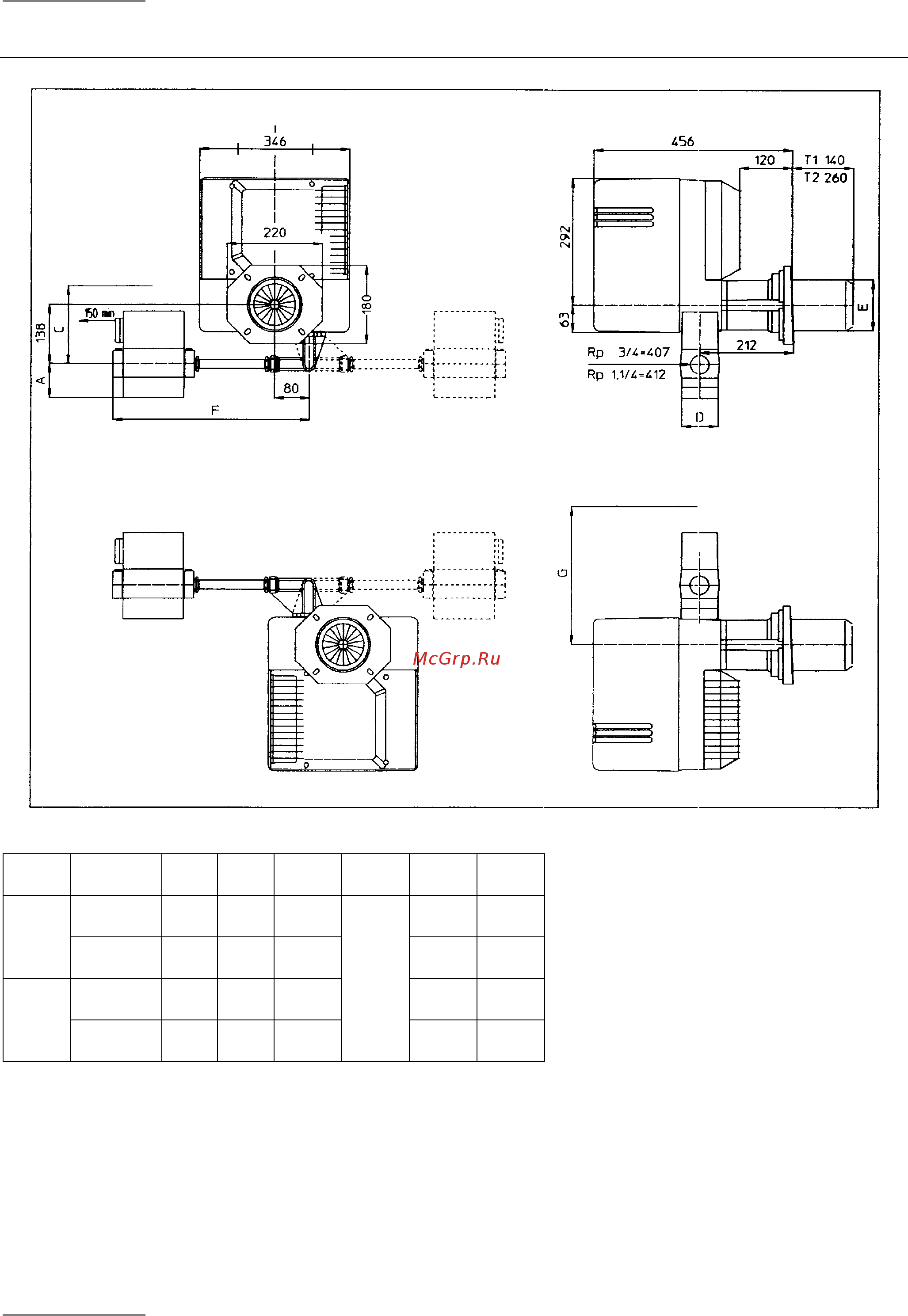 Cuenod C20 GX107/8 T1 [5/19] Чертеж с размерами