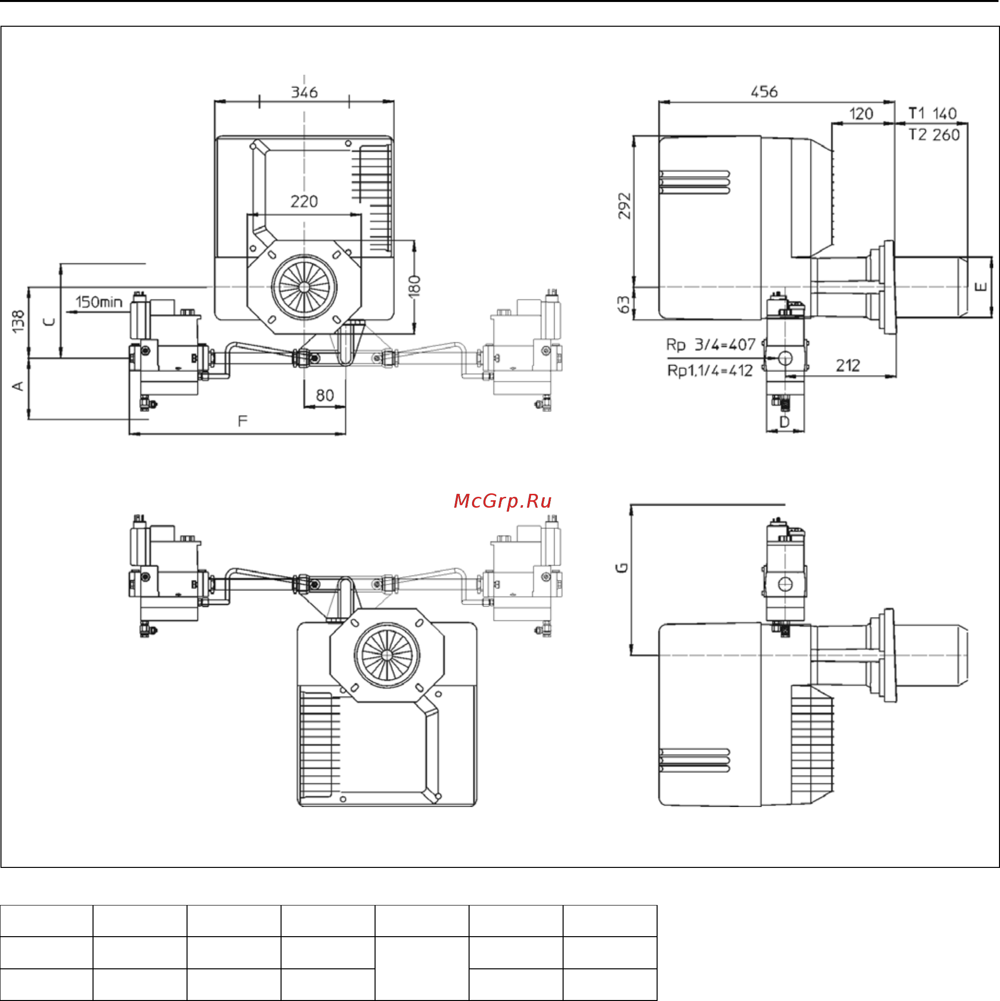 Cuenod C 24 GX 507/8 T2 [6/20] Encombrement dimensions dimensioni d ingombro dimensiones medidas space requirements and dimensions maßbild und abmessungen занимаемый объем размеры