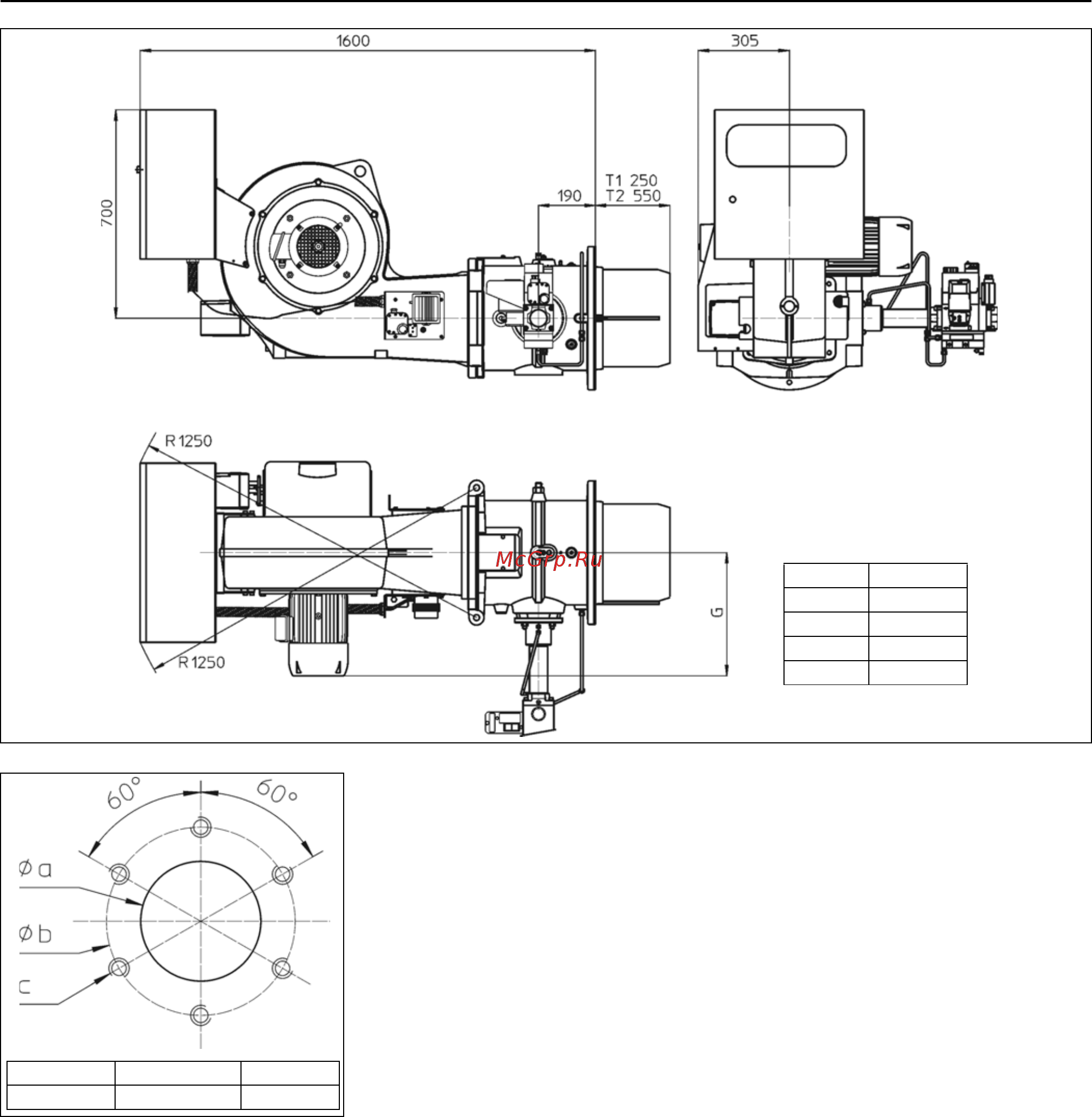 Cuenod C 285 GX 507/8 T2 [10/24] Чертеж с размерами