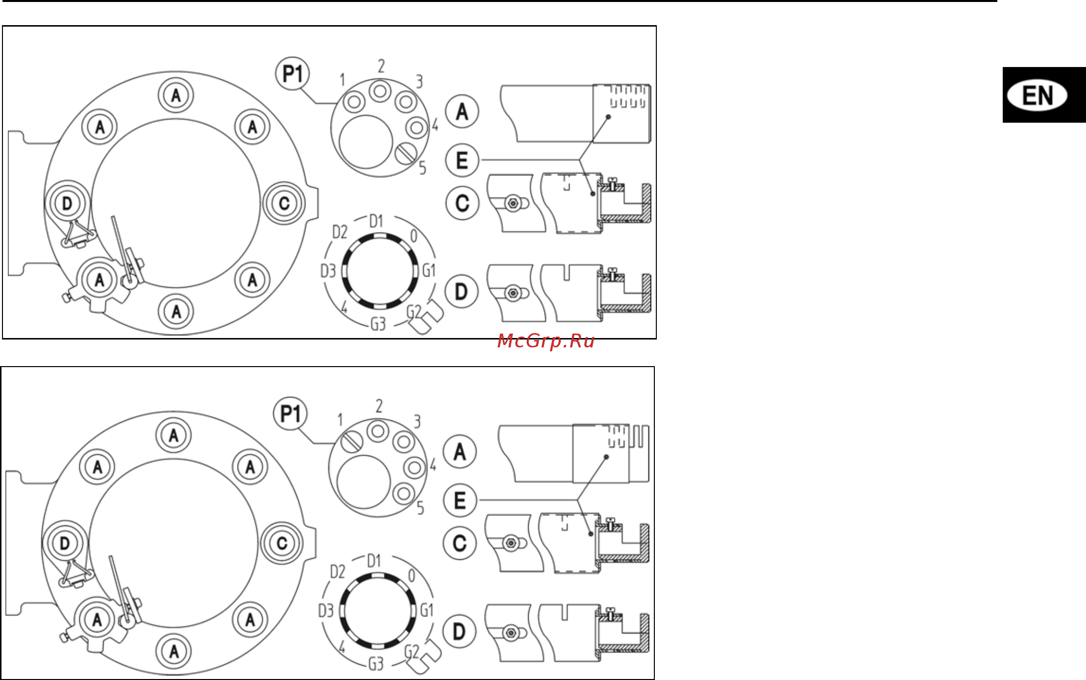 Cuenod C 285 GX 507/8 T1 [9/56] Adjustments diffusors and injectors