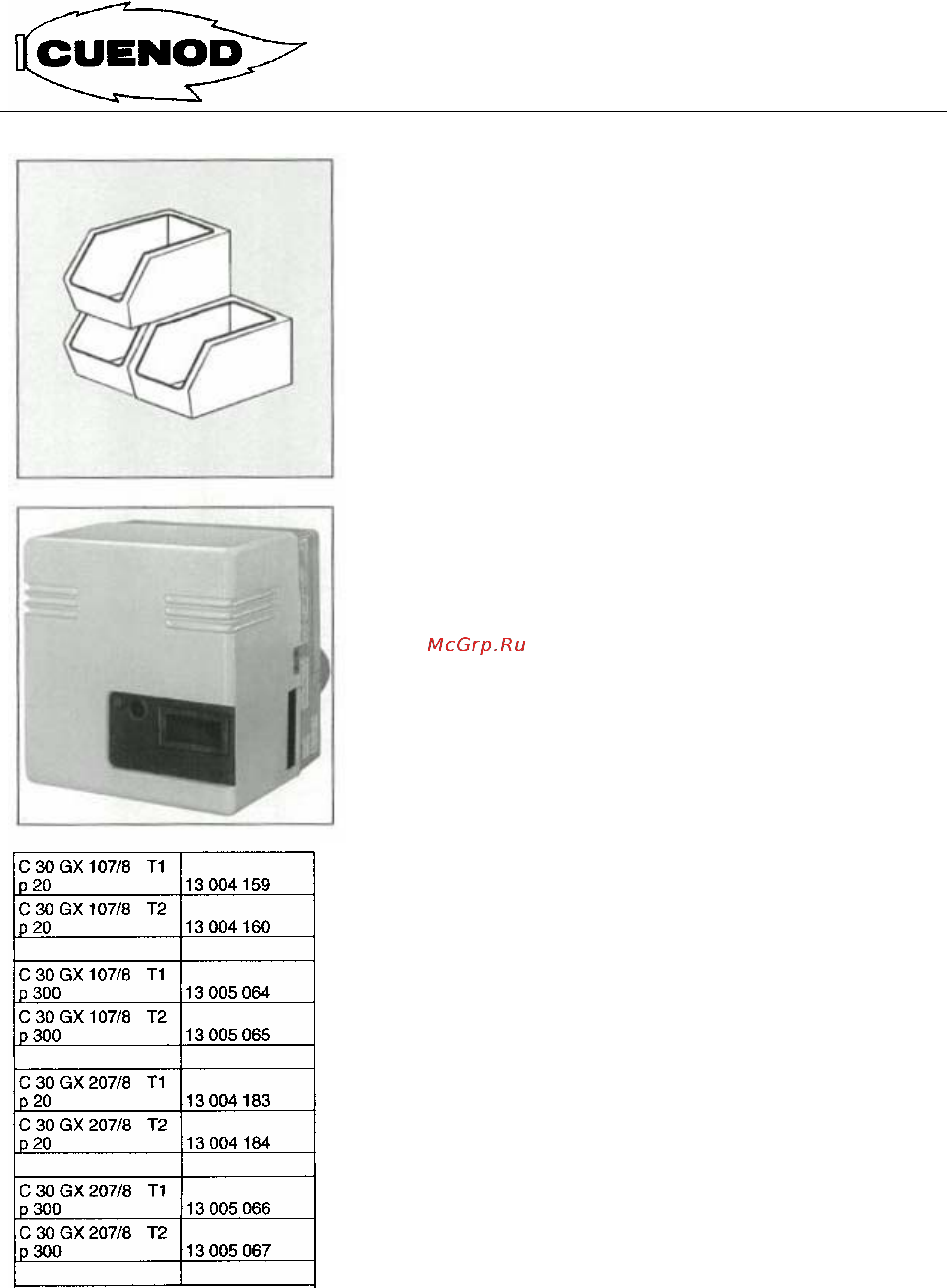 Cuenod C 30 GX 207/8 T1 [25/31] C30 gx107 8 c30 gx207 8